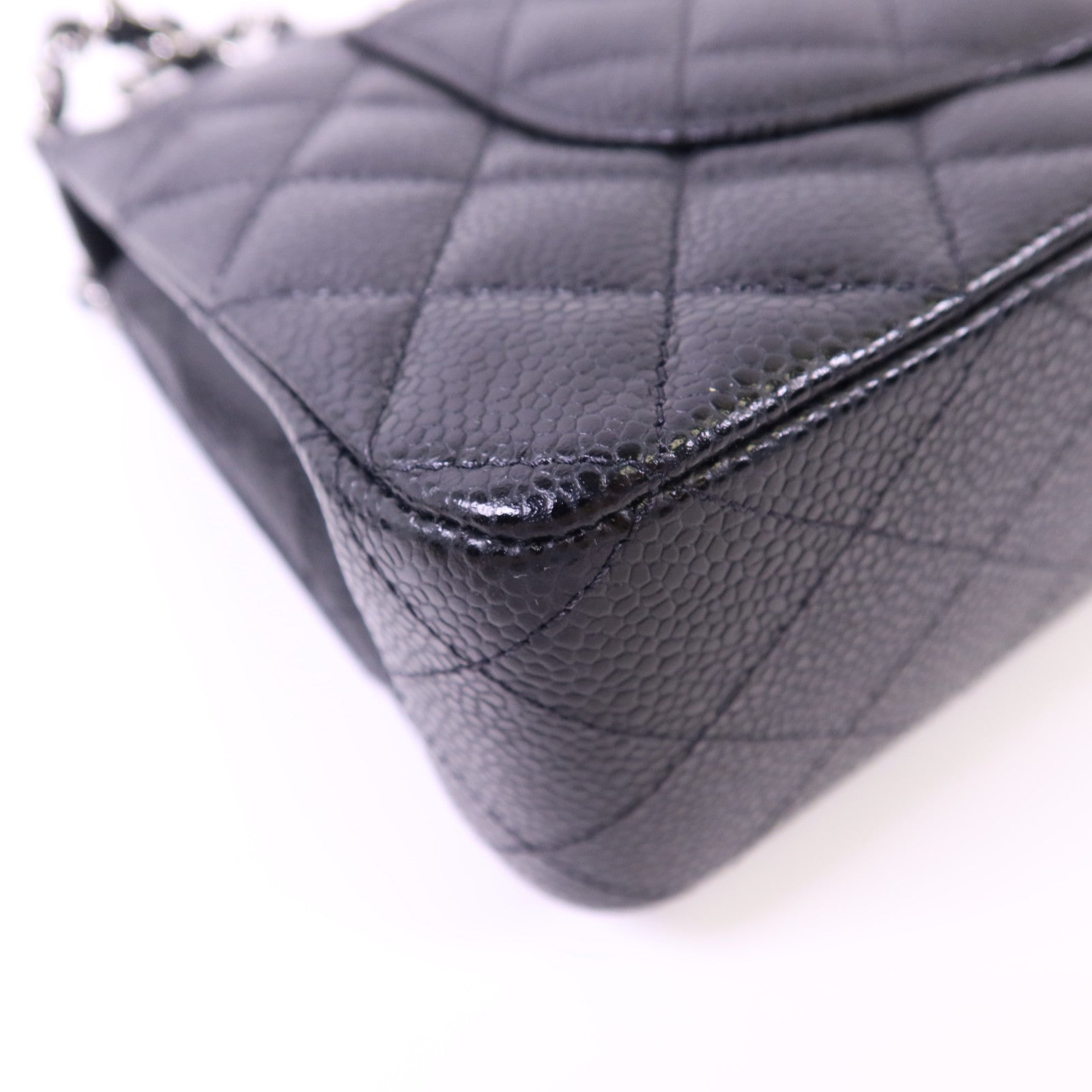 CHANEL 牛皮皮革Classic 25銀扣鏈帶肩背袋