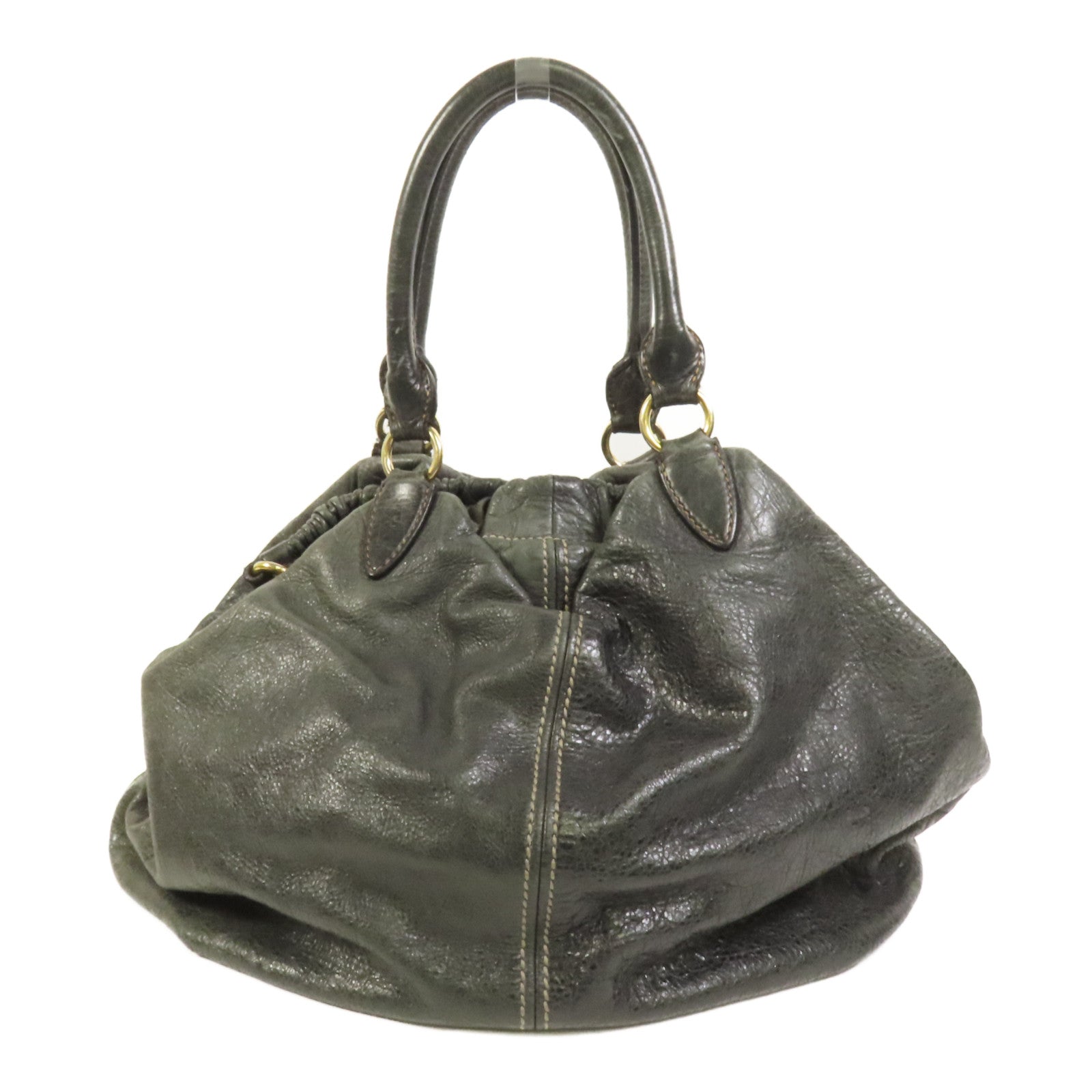 Miu Miu 牛皮皮革Shoulder Bag金扣手挽肩背兩用袋