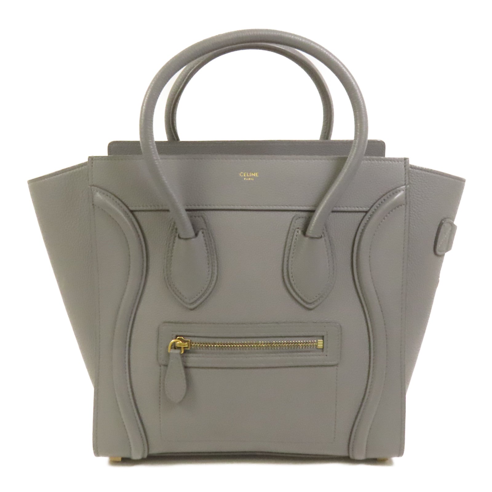CELINE 牛皮皮革Micro Luggage金扣手挽袋