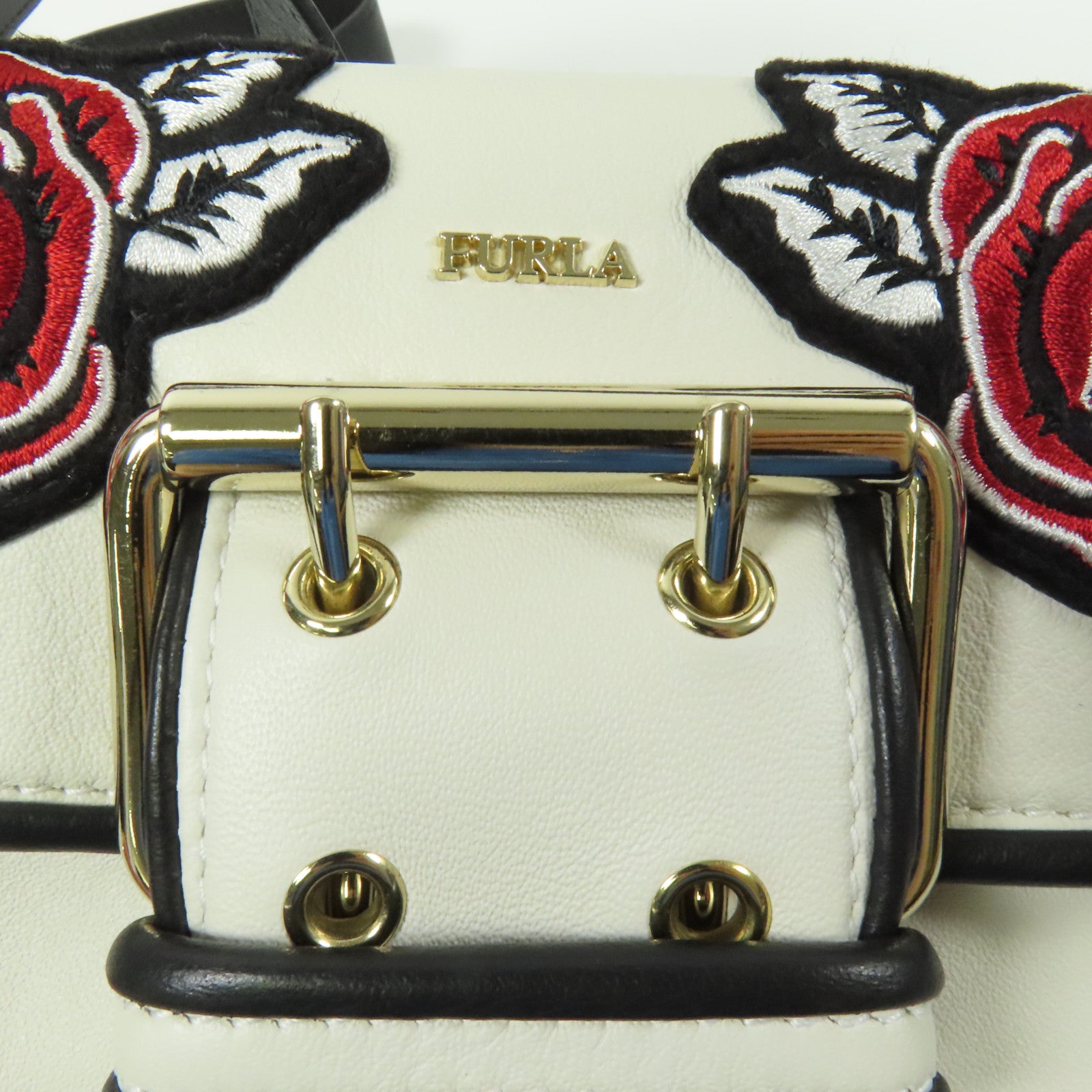 Furla 牛皮皮革Shoulder Bag金扣肩背袋