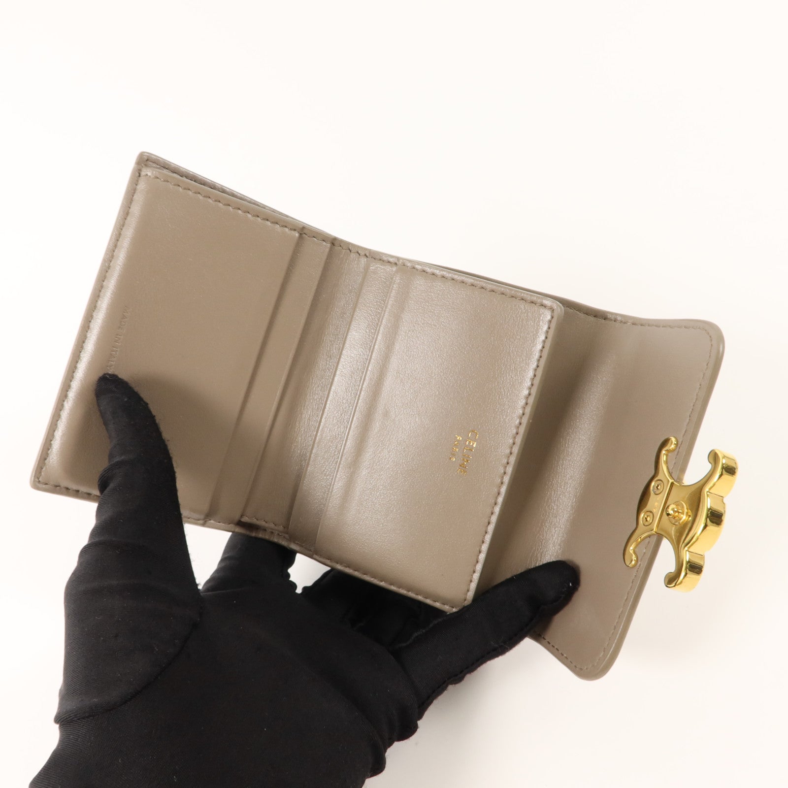 CELINE 牛皮皮革Compact Wallet with Coin Purse錢包