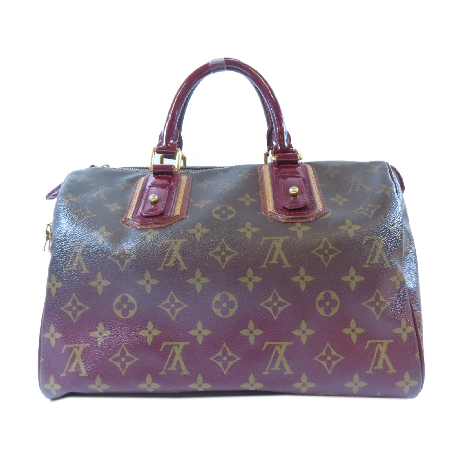 LOUIS VUITTON **【激減優惠】Monogram Mirage Speedy 30金扣手挽袋啡色/紅色