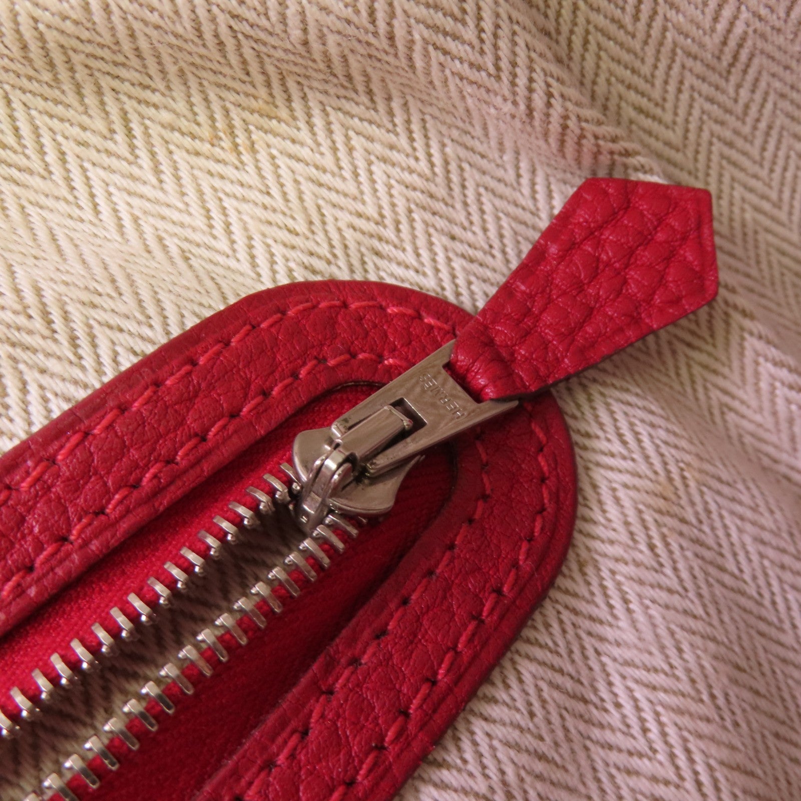 HERMES Negonda皮革Garden Party TPM Tote Bag銀扣手拿包