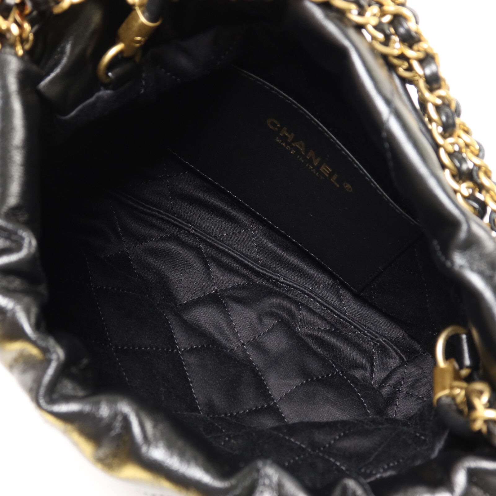 CHANEL 牛皮皮革Chanel 22 Mini金扣鏈帶肩背袋