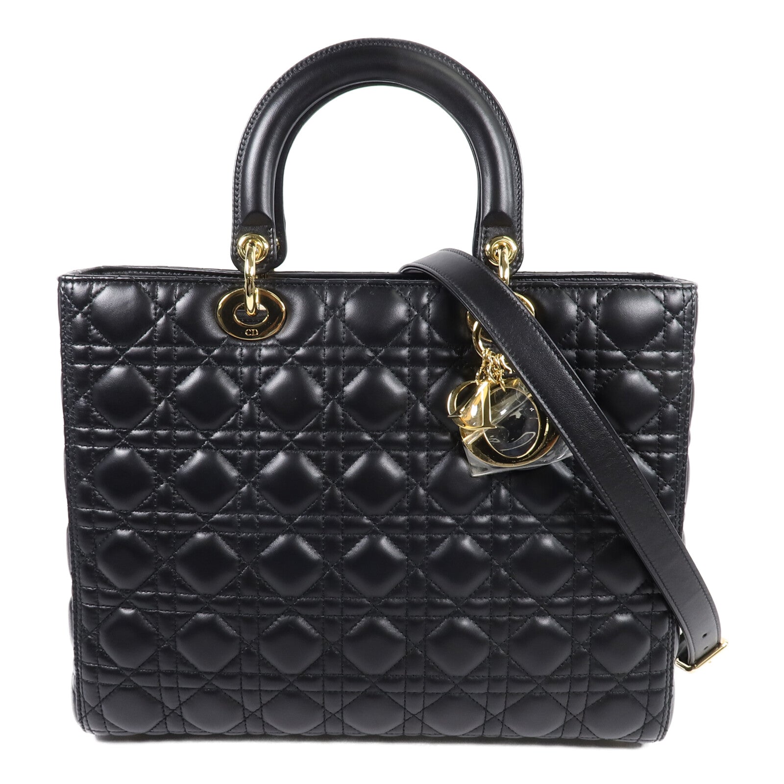Dior 羊皮皮革Lady Dior GM手挽肩背兩用袋