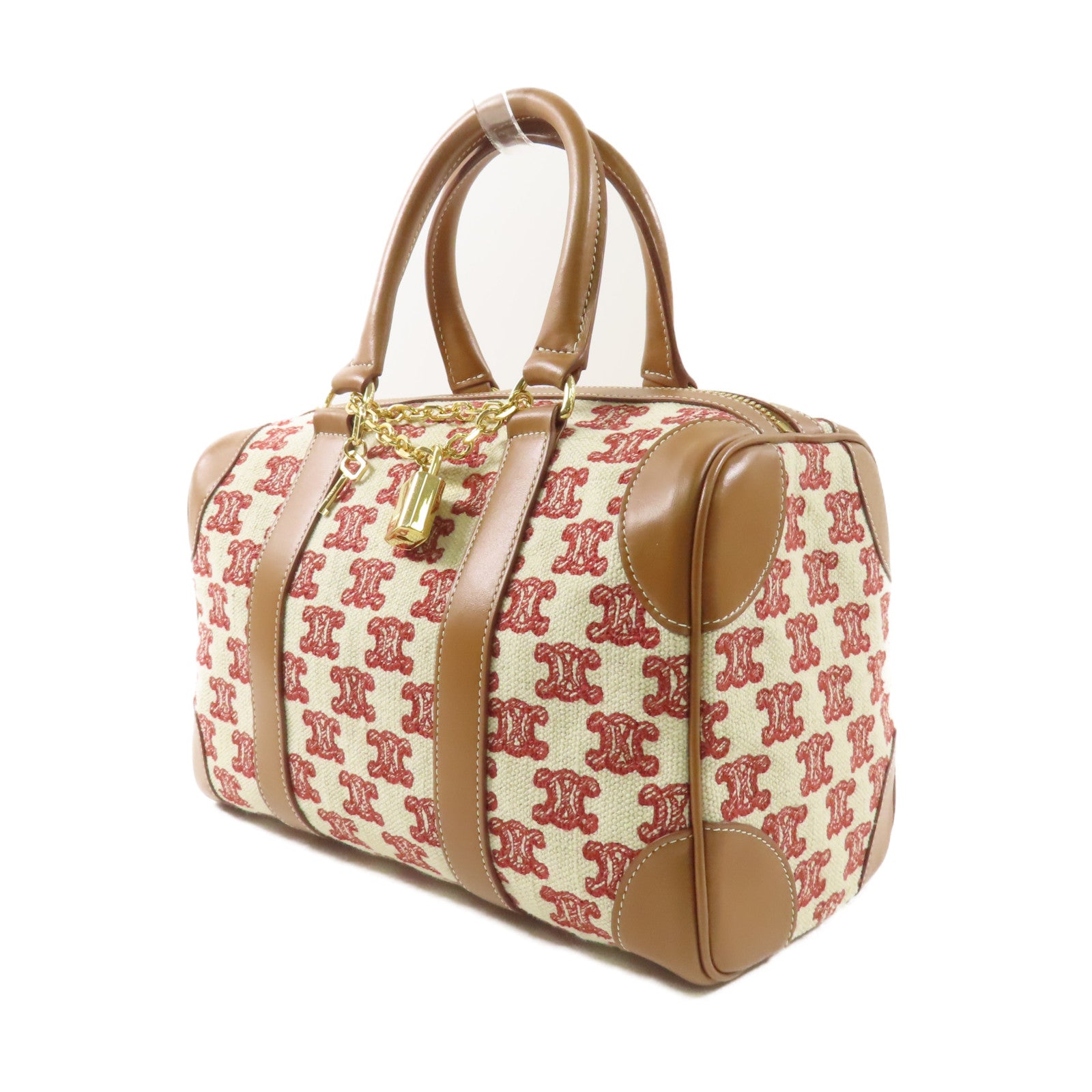 CELINE 帆布2 Way Shoulder金扣手挽肩背兩用袋