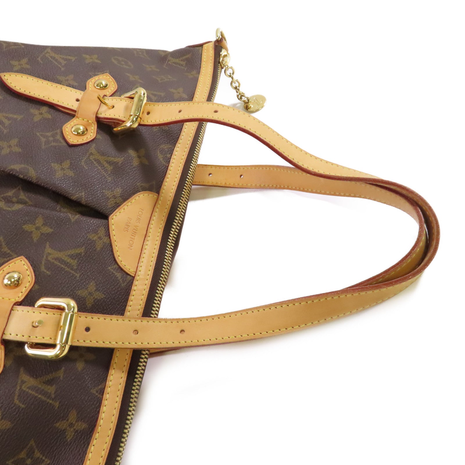 LOUIS VUITTON Monogram Palermo GM Shoulder Bag金扣肩背袋啡色
