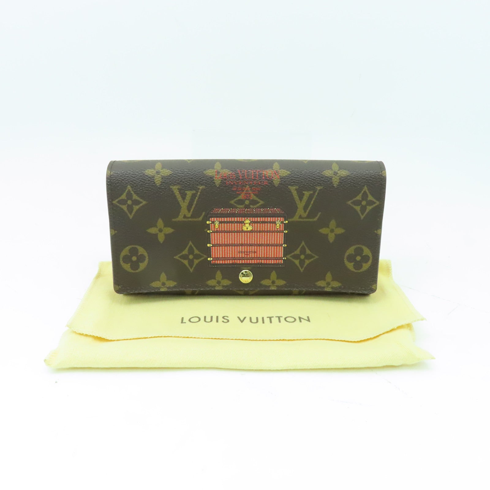 LOUIS VUITTON 【激減優惠】Monogram Portefeuille Sarah Trunk Motti Zip金扣長錢包棕色