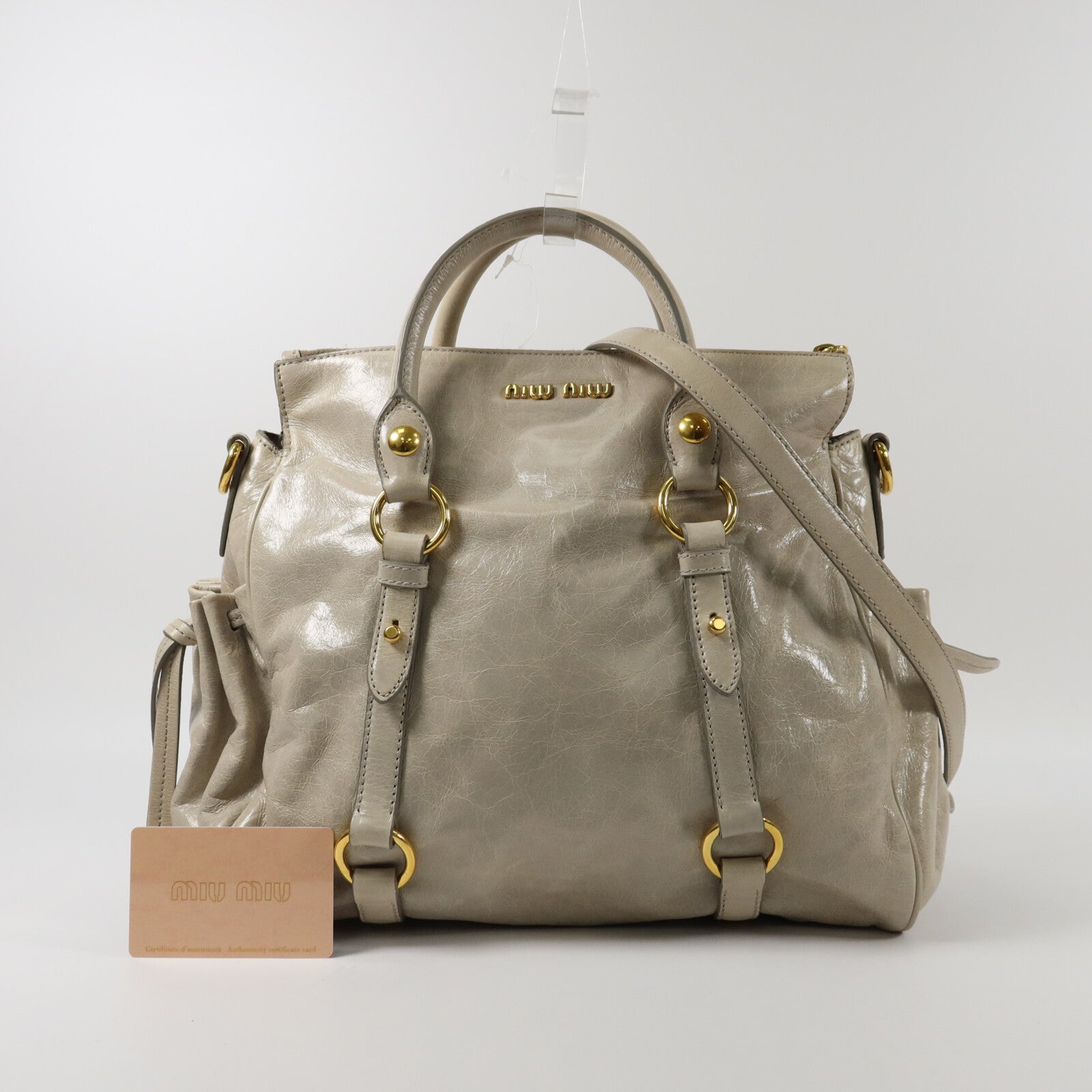 Miu Miu 牛皮皮革Vitello Lux Bow Bag手挽肩背兩用袋