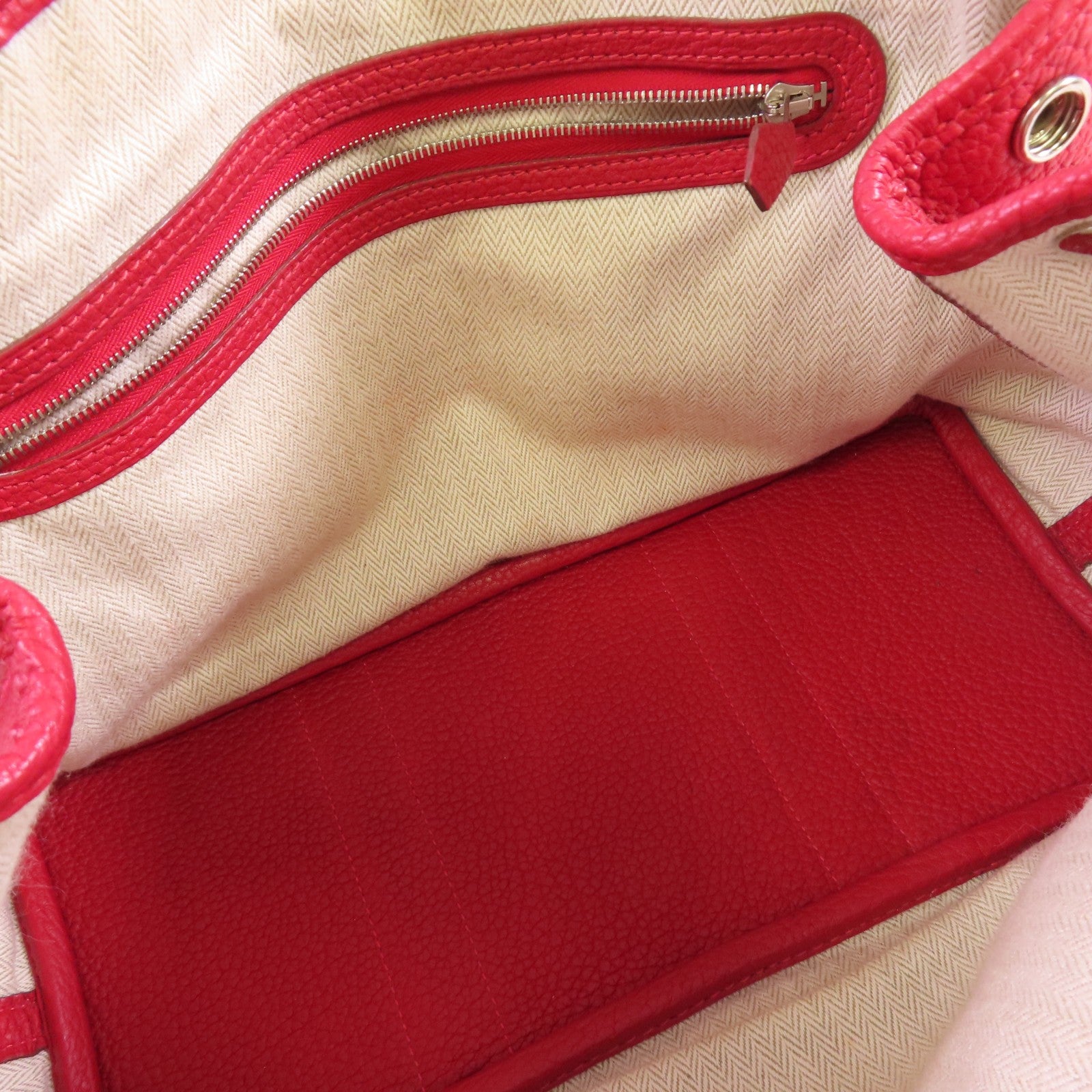 HERMES Negonda皮革Garden Party TPM Tote Bag銀扣手拿包