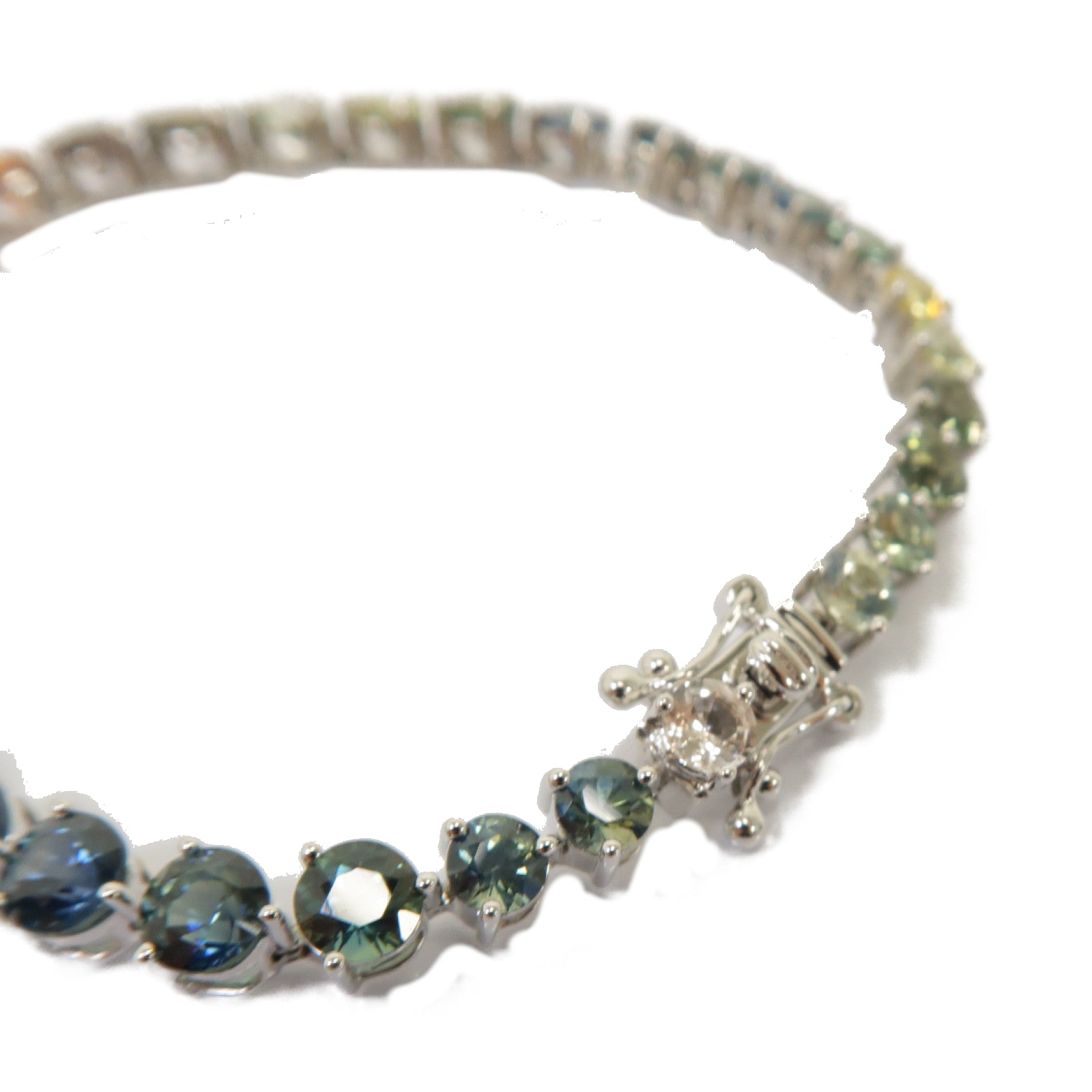 JEWELRY 18K白金Multi Sapphire Bracelet 11.78ct彩色藍寶石手鏈