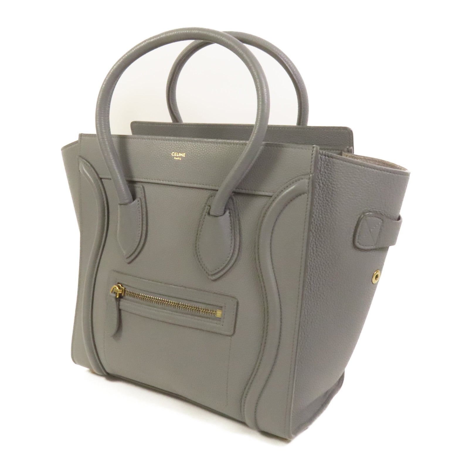 CELINE 牛皮皮革Micro Luggage金扣手挽袋