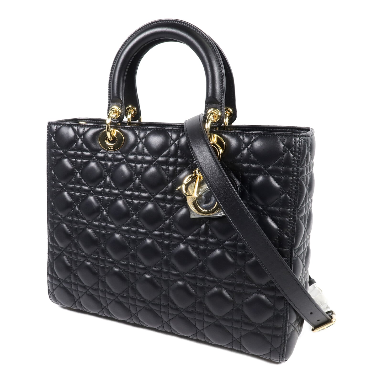 Dior 羊皮皮革Lady Dior GM手挽肩背兩用袋