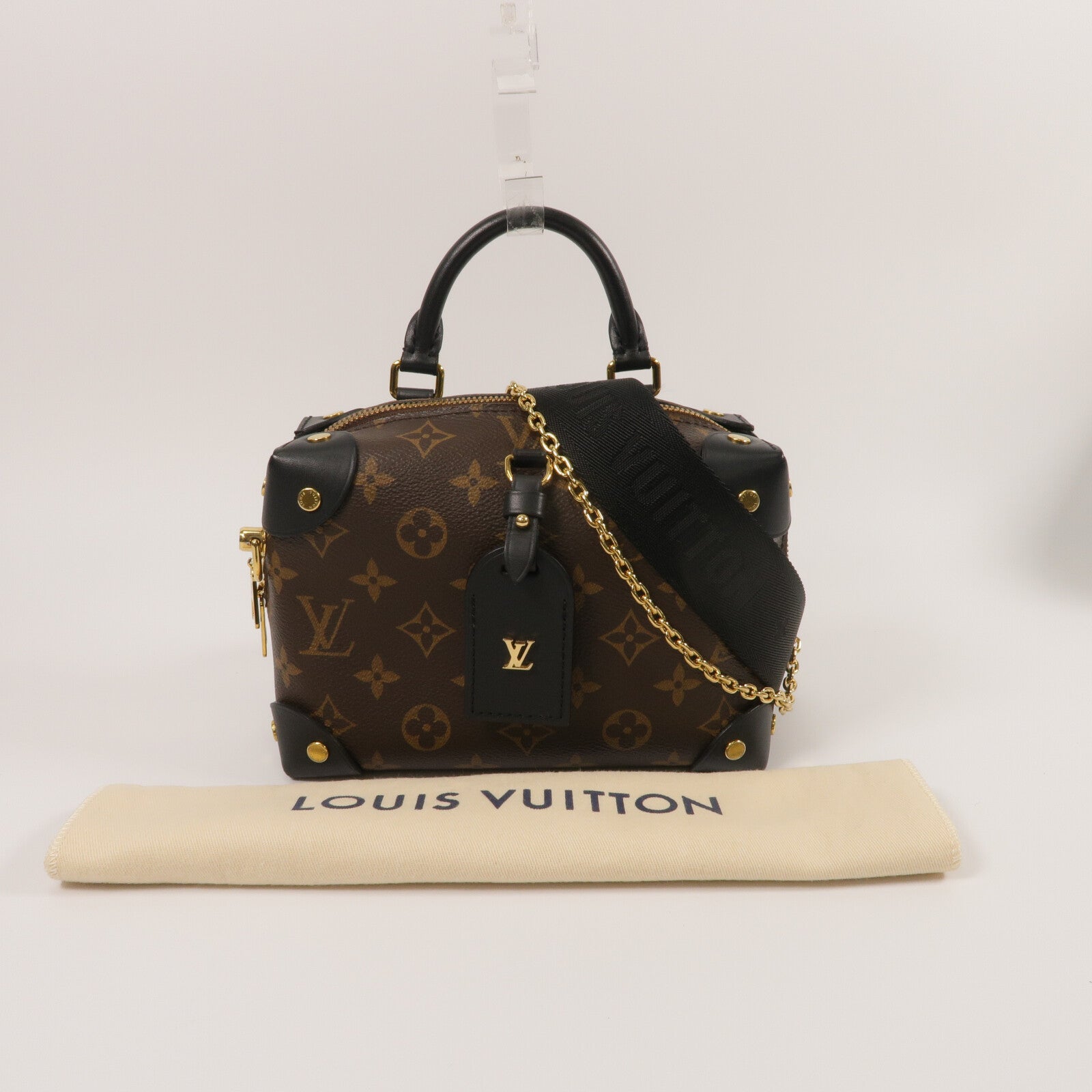 LOUIS VUITTON Monogram Petite Malle Souple手挽肩背兩用袋