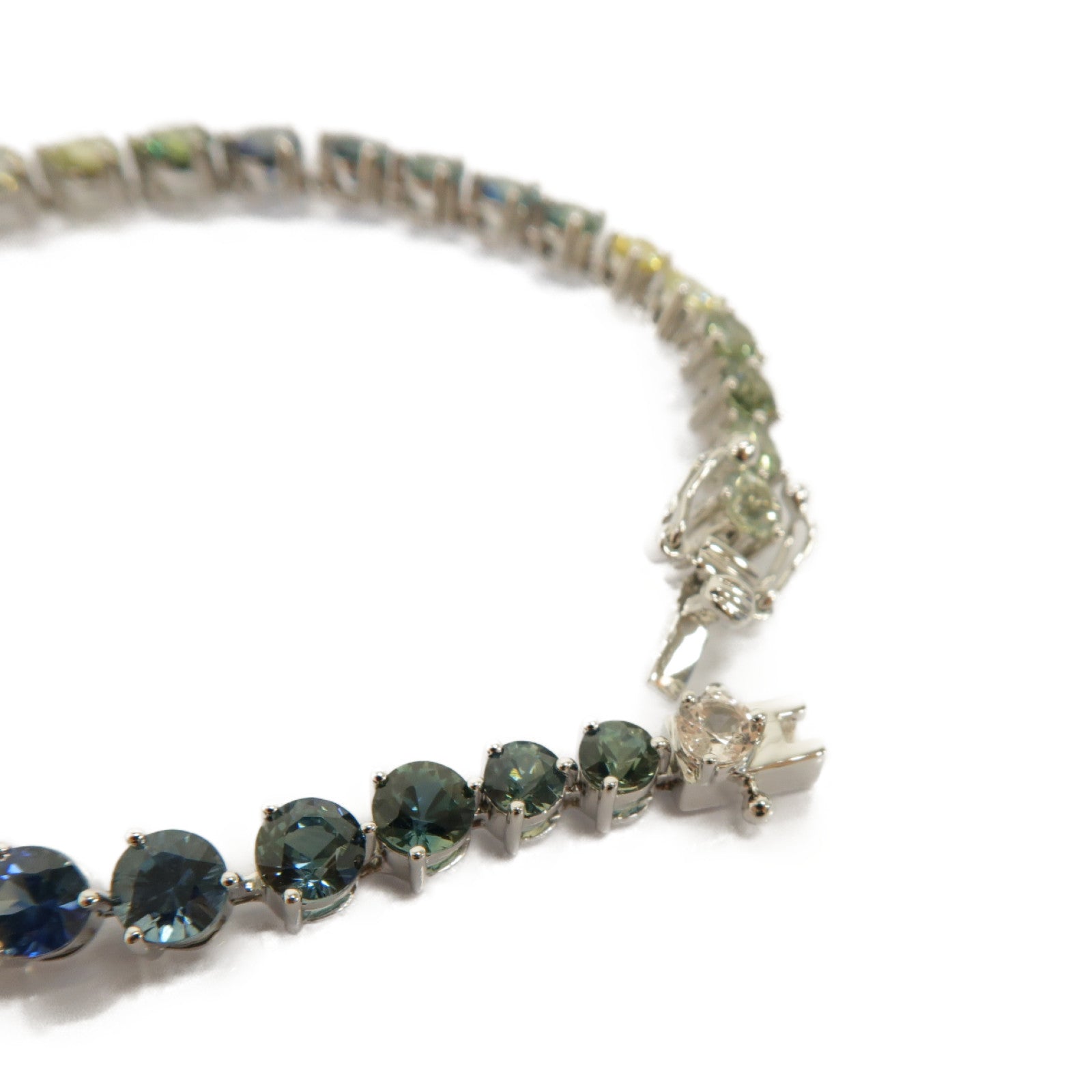 JEWELRY 18K白金Multi Sapphire Bracelet 11.78ct彩色藍寶石手鏈
