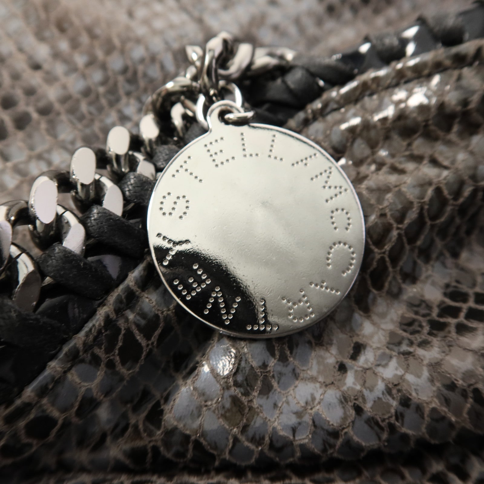 SELECTION 聚酯纖維Stella Mccartney銀扣鏈帶手挽肩背兩用袋