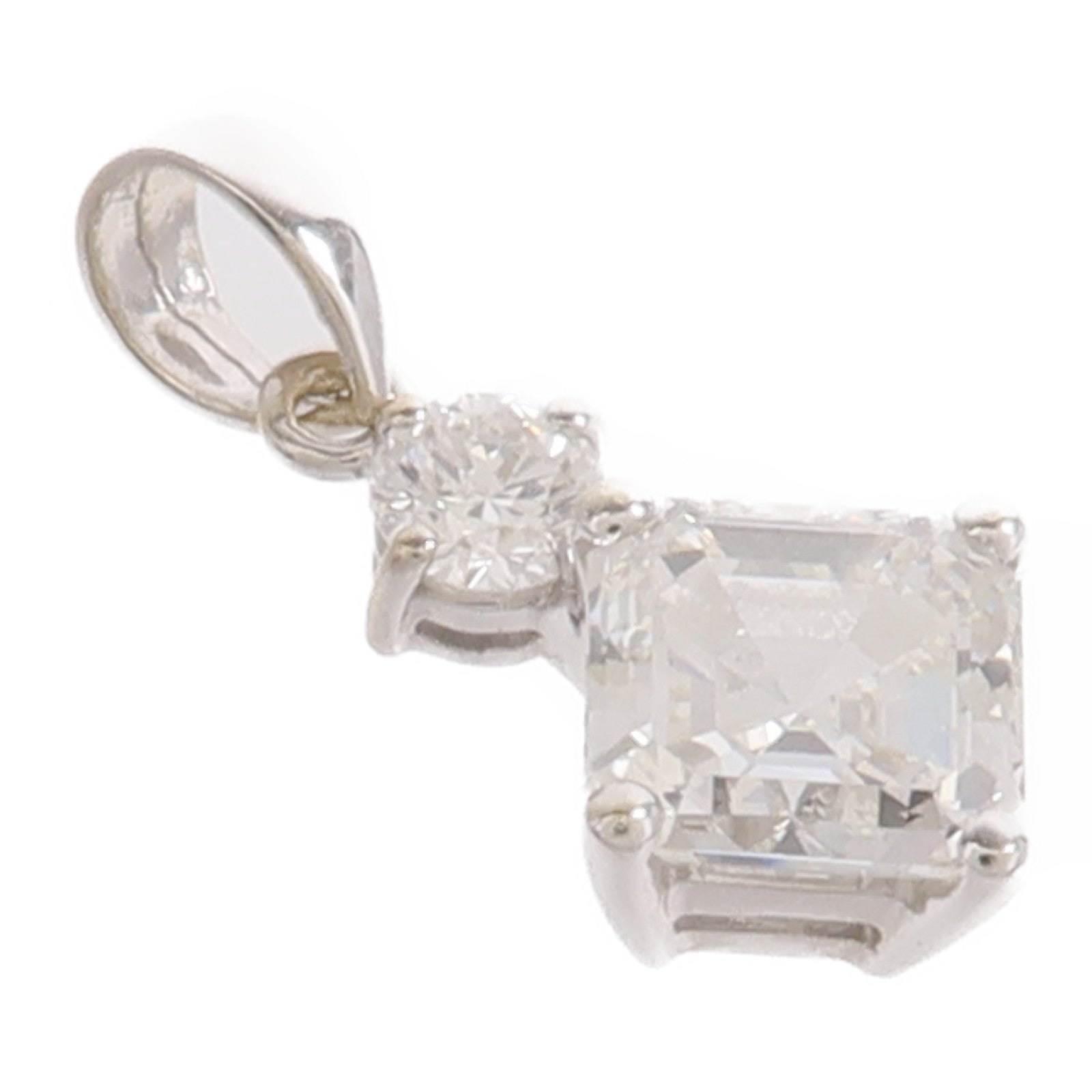 JEWELRY 18K白金Diamond Pendant Top鑽石吊墜