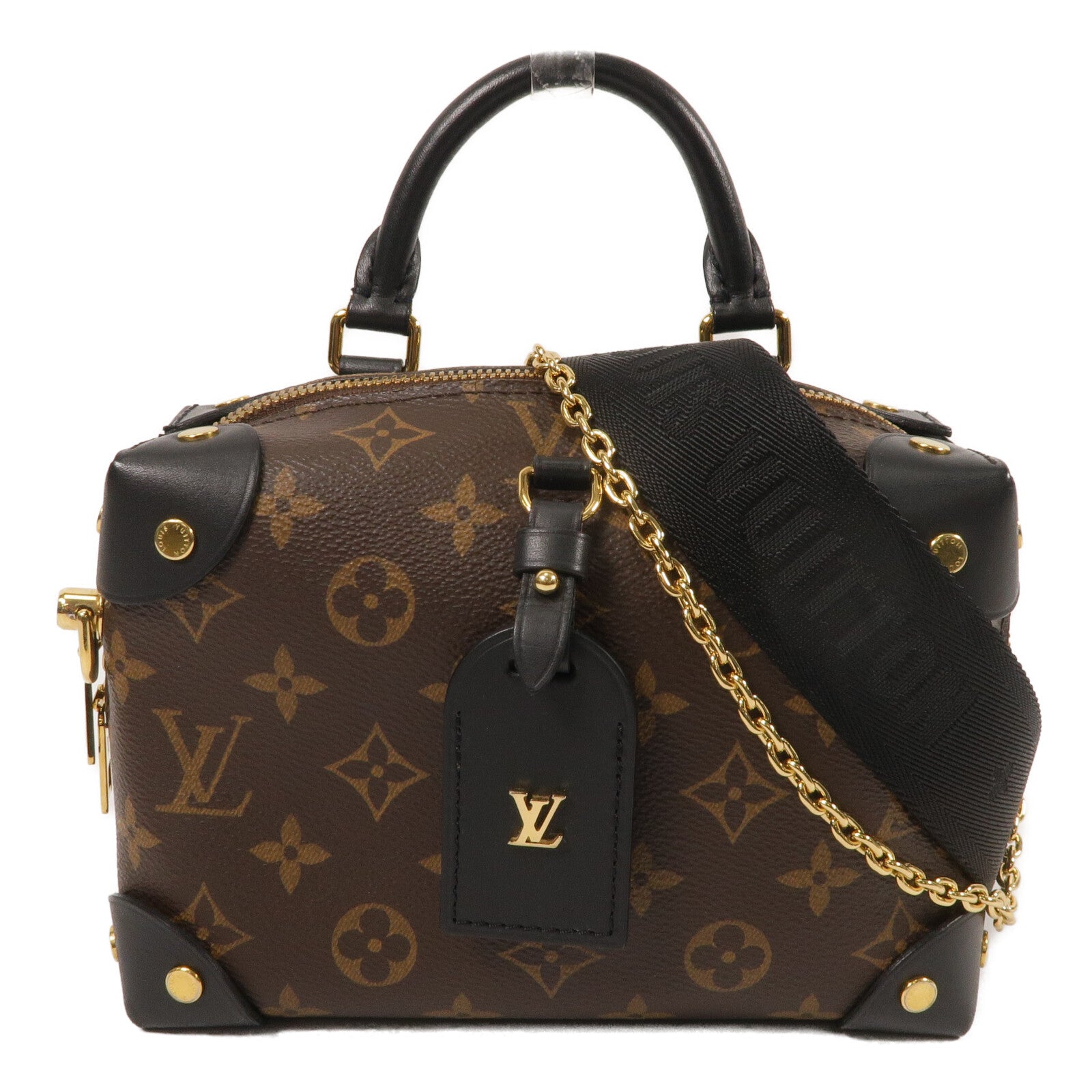LOUIS VUITTON Monogram Petite Malle Souple手挽肩背兩用袋