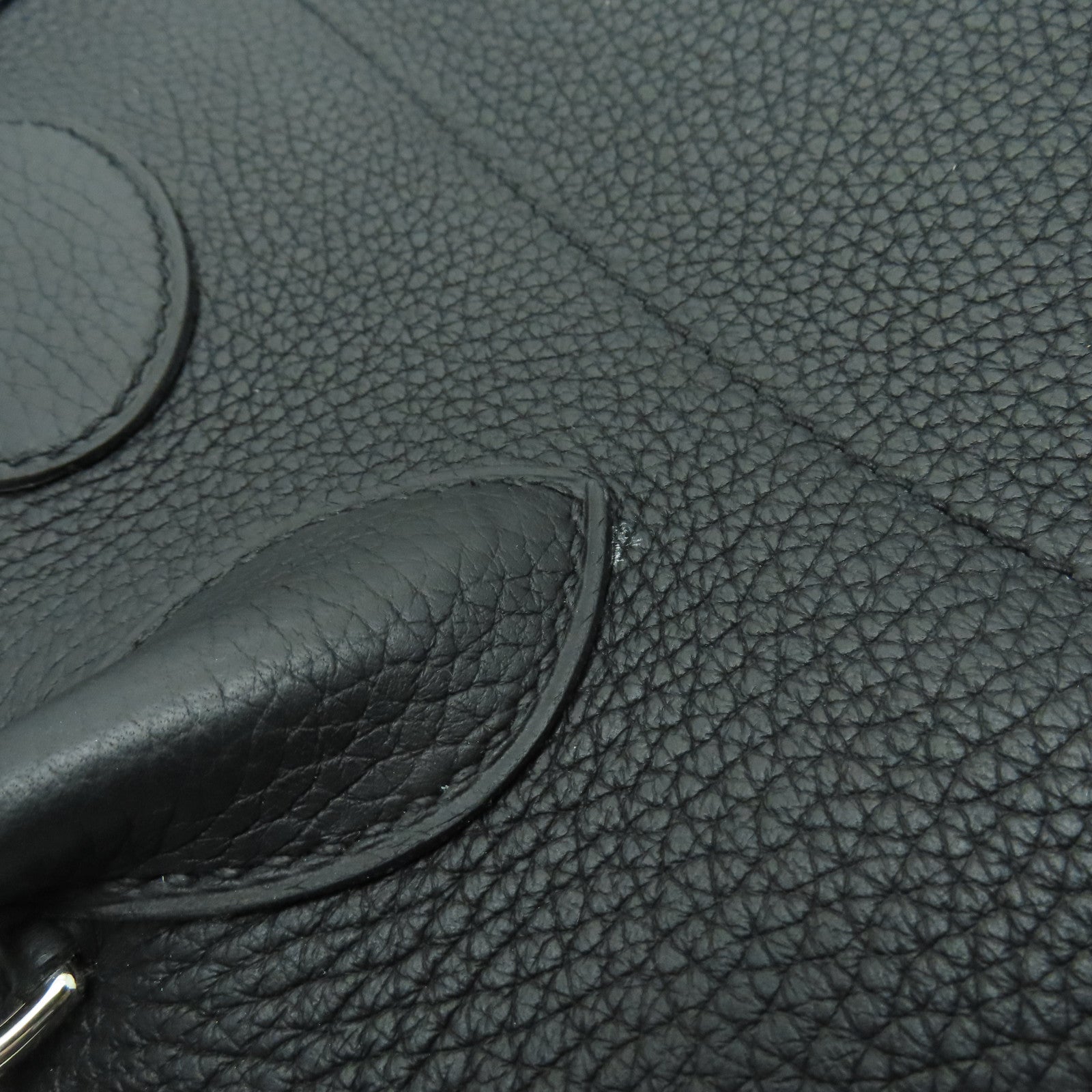 HERMES Clemence皮革Bolide 31銀扣手挽肩背兩用袋黑色