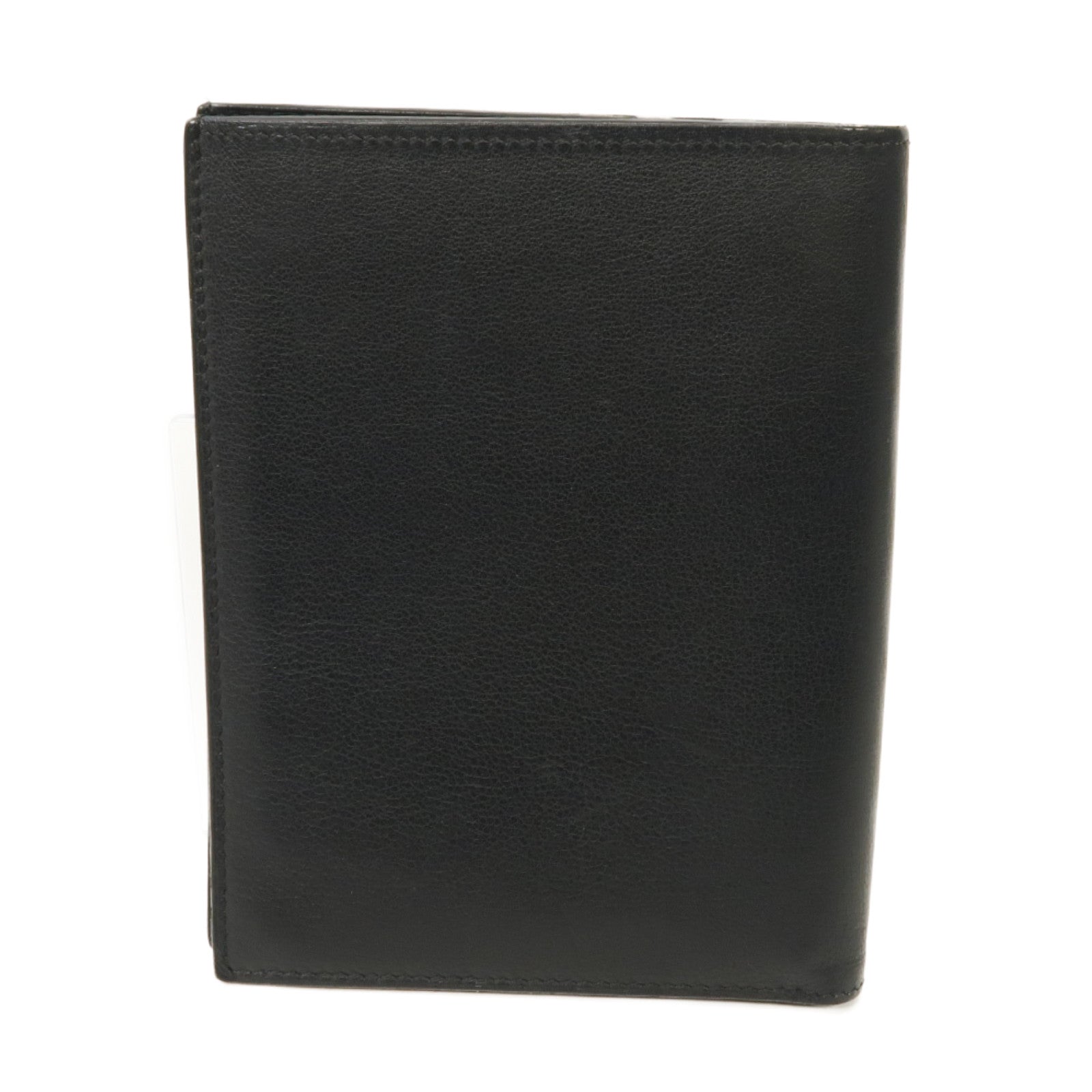 HERMES 【激減優惠】Swift皮革Bi-Fold Wallet銀扣折叠錢包黑色
