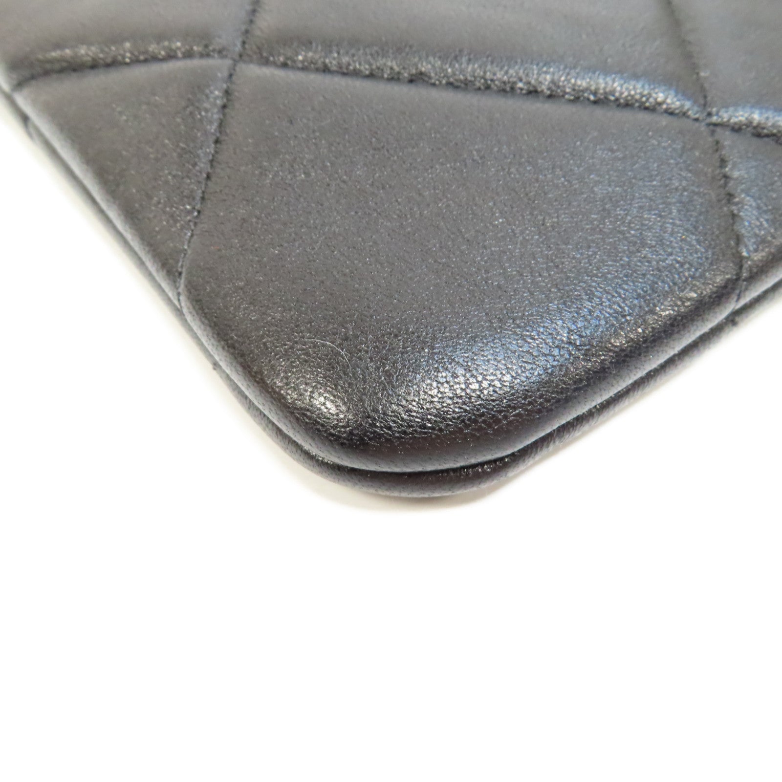 CHANEL 菱格羊皮皮革19 Clutch Bag金扣手拿包黑色