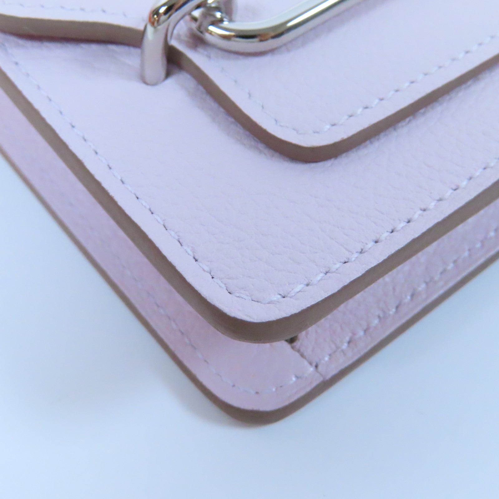 HERMES **【激減優惠】Evercolor皮革Roulis Slim銀扣錢包Mauve Sylvestre錦葵紫色