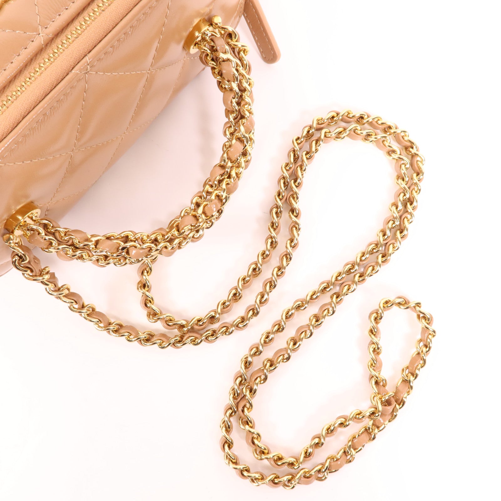 CHANEL 羊皮皮革Vanity Bag金扣手挽肩背兩用袋