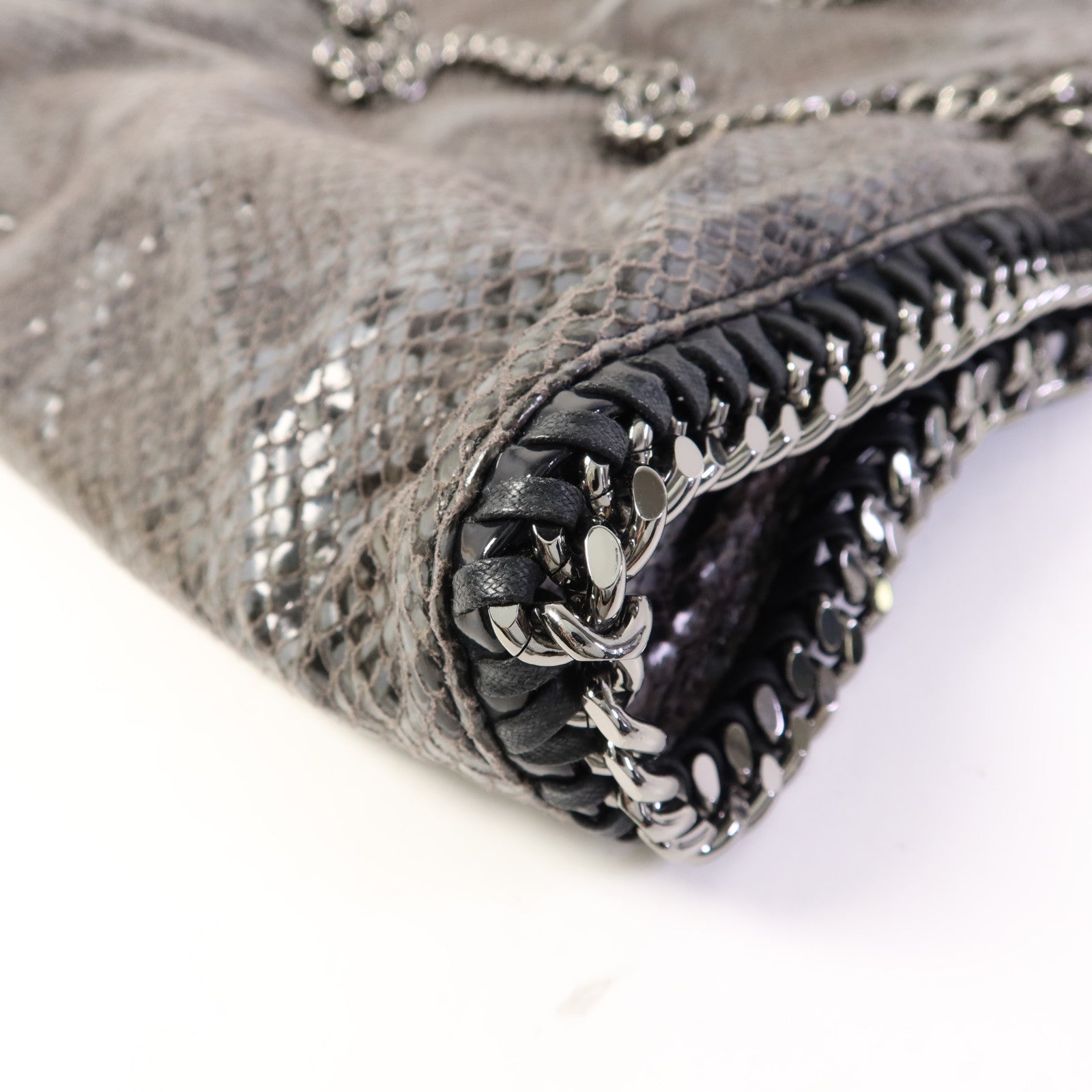 SELECTION 聚酯纖維Stella Mccartney銀扣鏈帶手挽肩背兩用袋