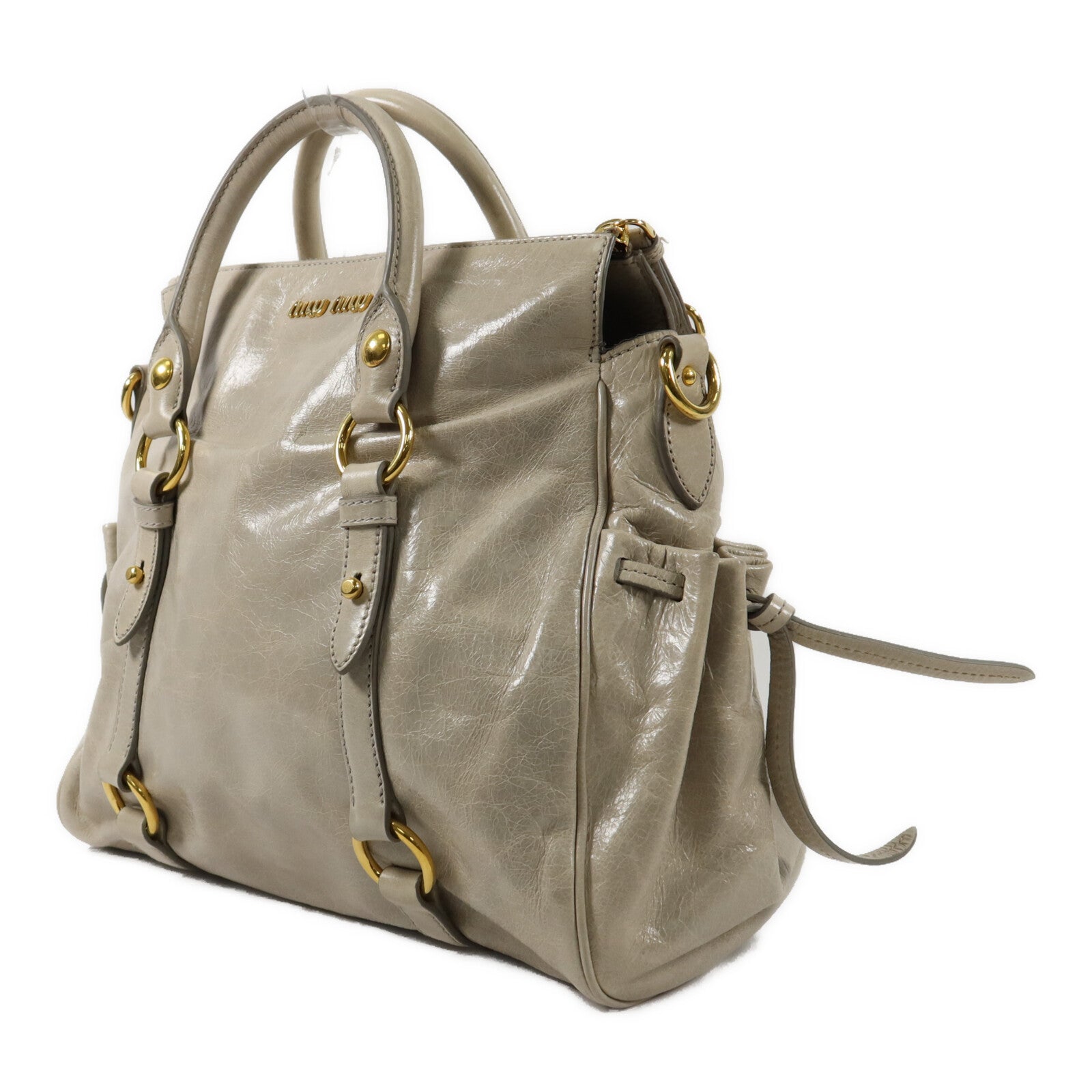 Miu Miu 牛皮皮革Vitello Lux Bow Bag手挽肩背兩用袋