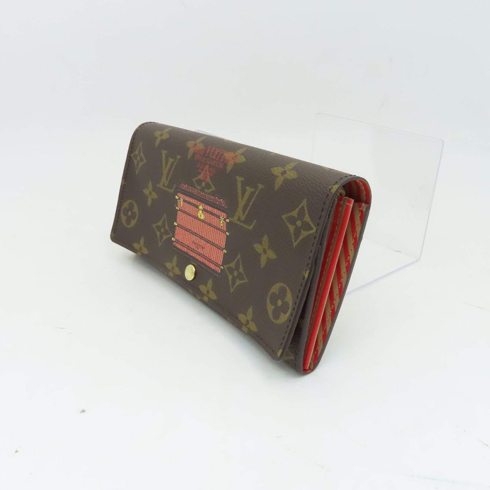 LOUIS VUITTON 【激減優惠】Monogram Portefeuille Sarah Trunk Motti Zip金扣長錢包棕色