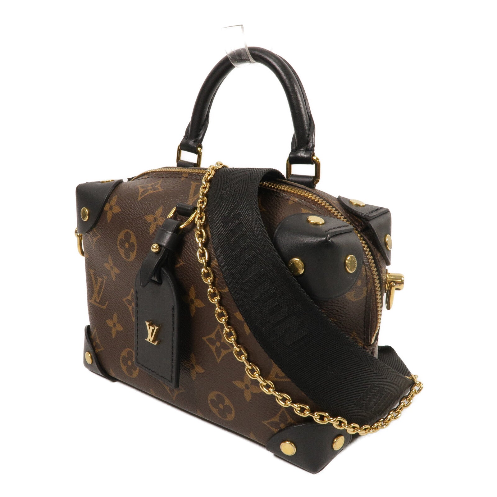 LOUIS VUITTON Monogram Petite Malle Souple手挽肩背兩用袋