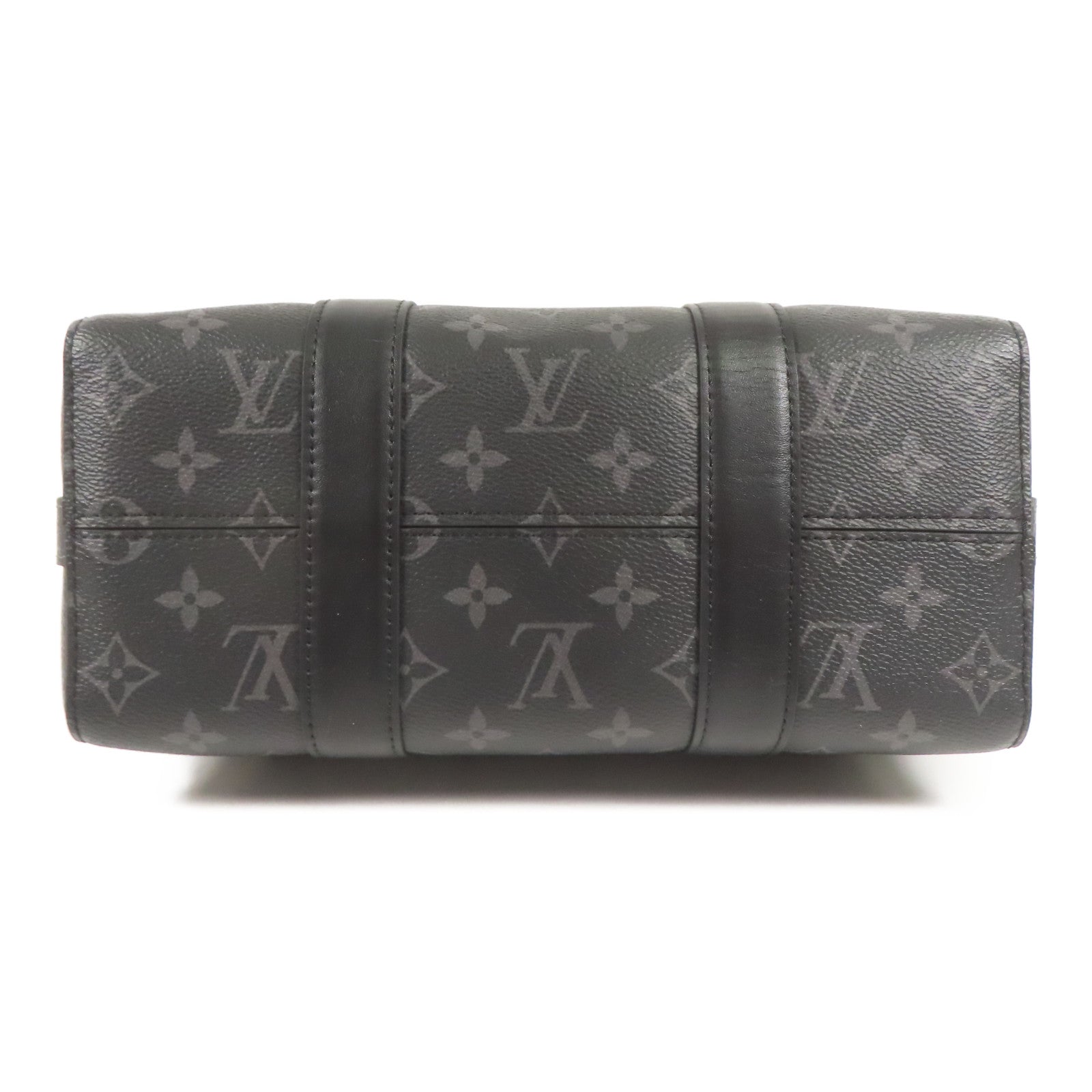 LOUIS VUITTON Monogram Eclipse City Keepall銀扣手挽肩背兩用袋