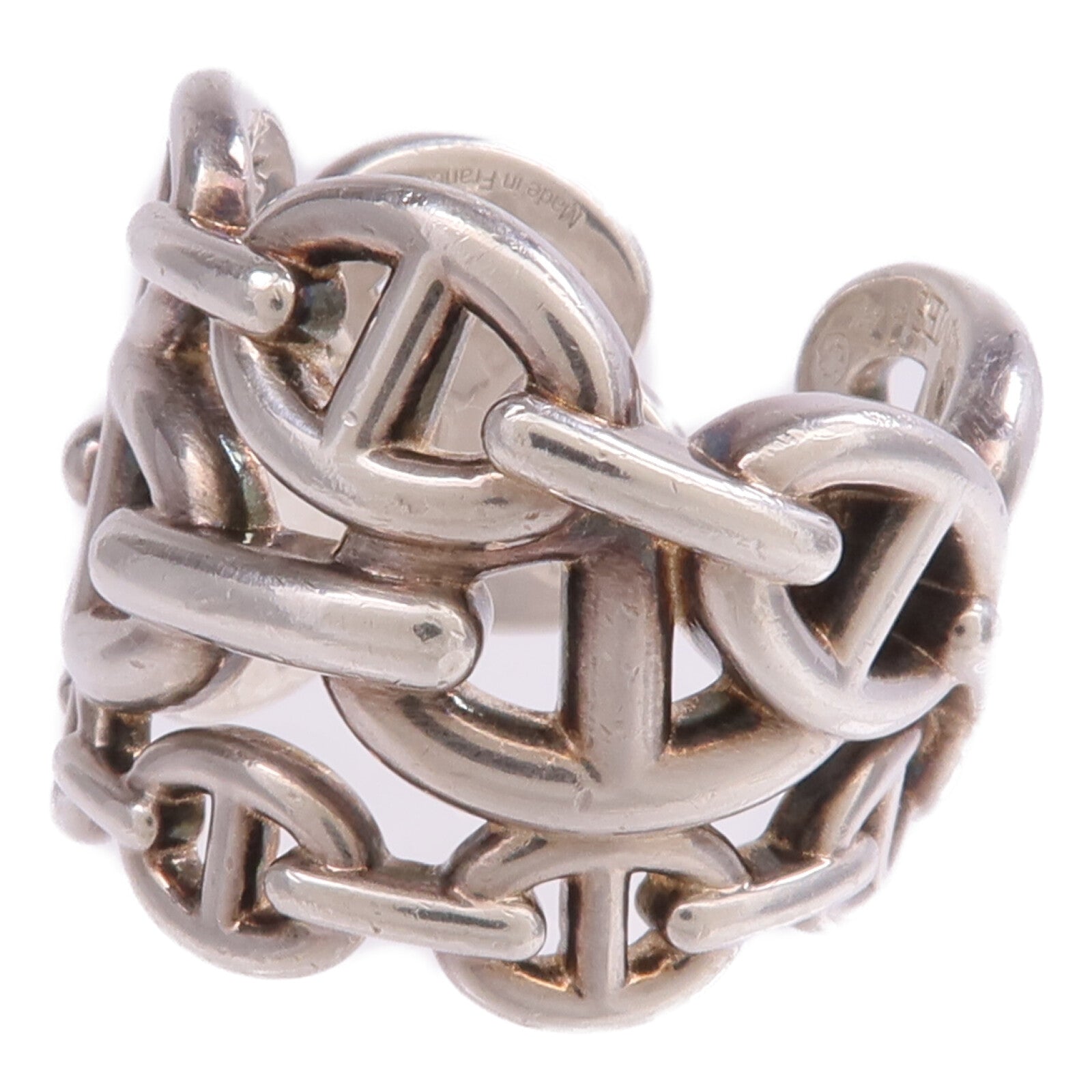 HERMES 925純銀Chaine d'ancre Enchainee Ring戒指Hermes#55/US#7