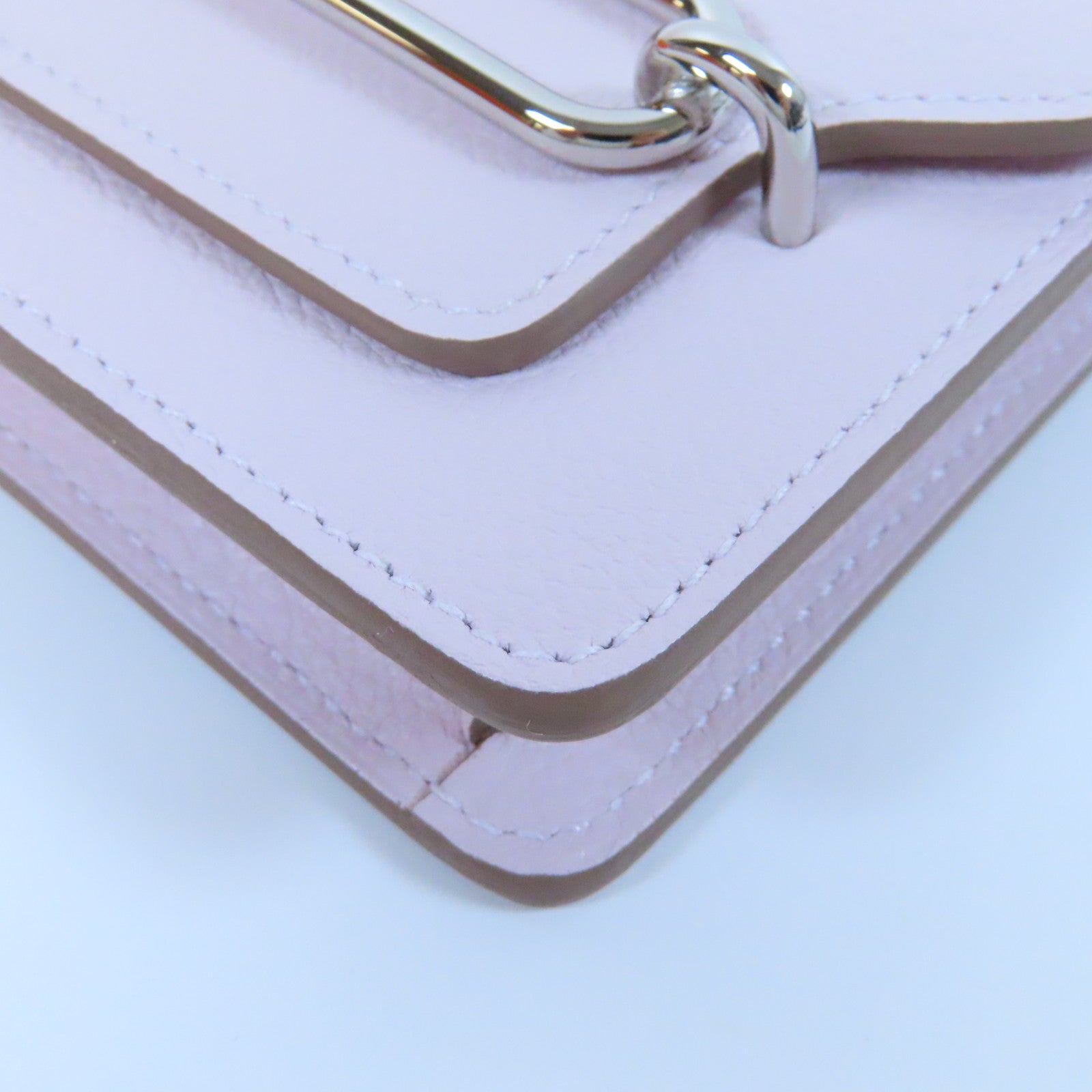 HERMES **【激減優惠】Evercolor皮革Roulis Slim銀扣錢包Mauve Sylvestre錦葵紫色