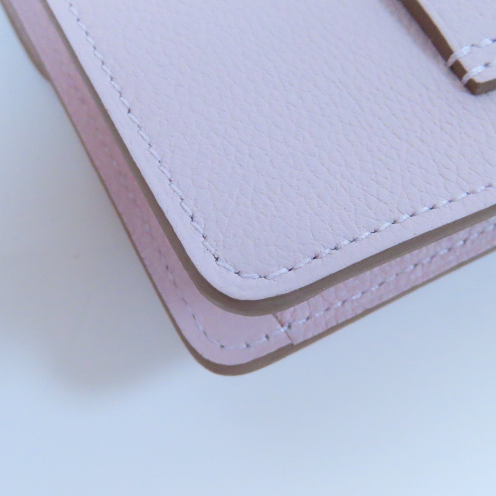 HERMES **【激減優惠】Evercolor皮革Roulis Slim銀扣錢包Mauve Sylvestre錦葵紫色