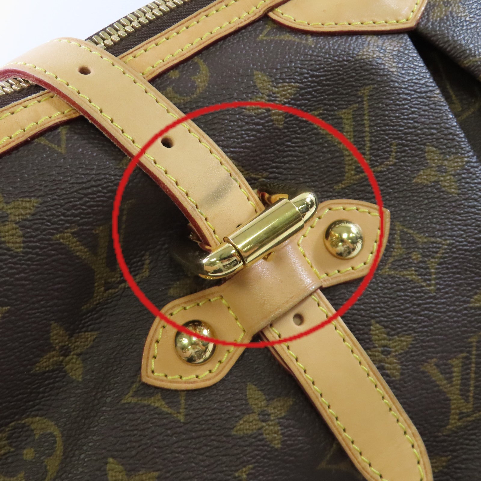 LOUIS VUITTON Monogram Palermo GM Shoulder Bag金扣肩背袋啡色