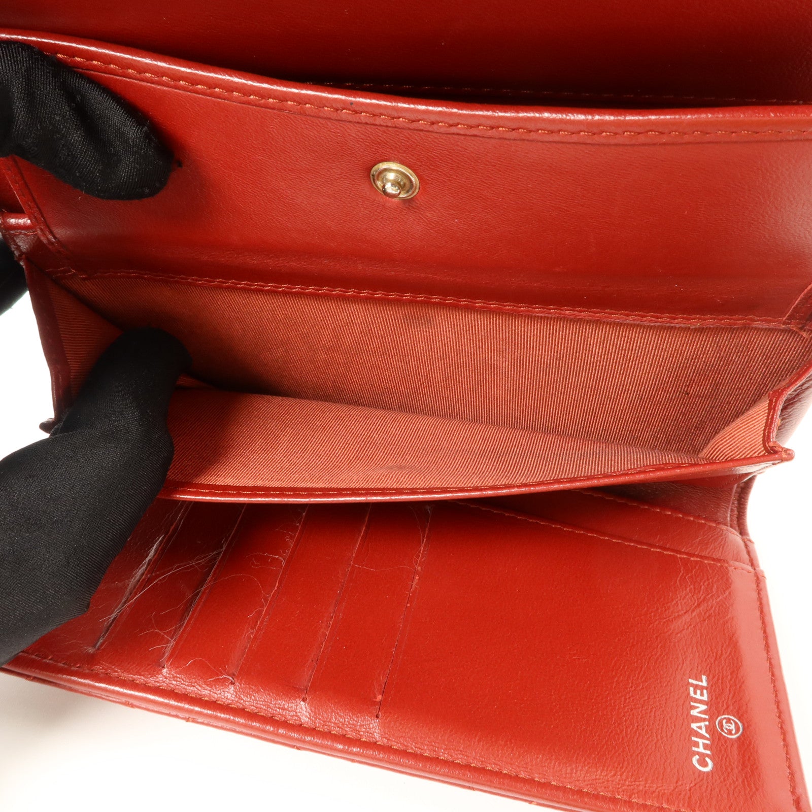 CHANEL 牛皮皮革Trifold Long Wallet長錢包