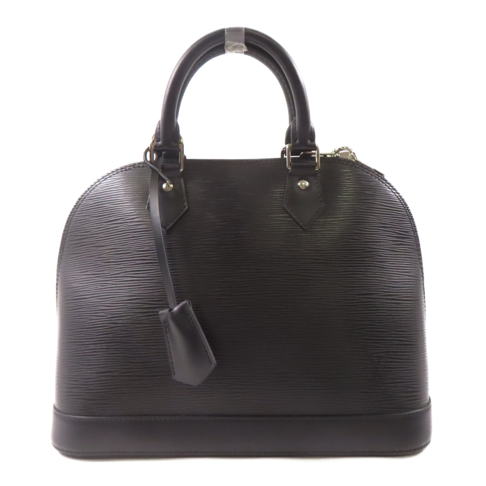 LOUIS VUITTON Epi Alma PM銀扣手挽袋黑色