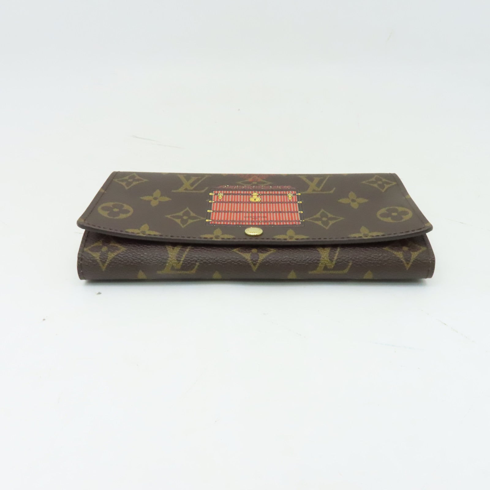 LOUIS VUITTON 【激減優惠】Monogram Portefeuille Sarah Trunk Motti Zip金扣長錢包棕色