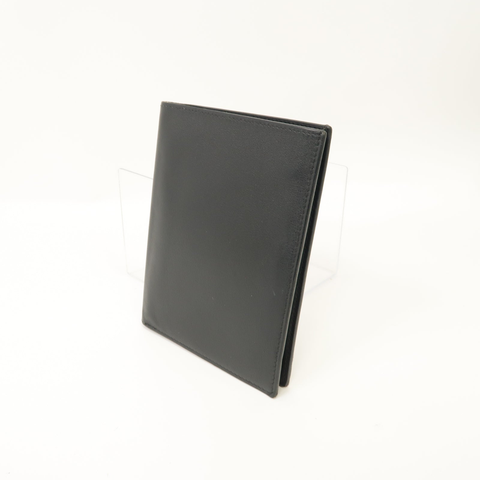 HERMES 【激減優惠】Swift皮革Bi-Fold Wallet銀扣折叠錢包黑色