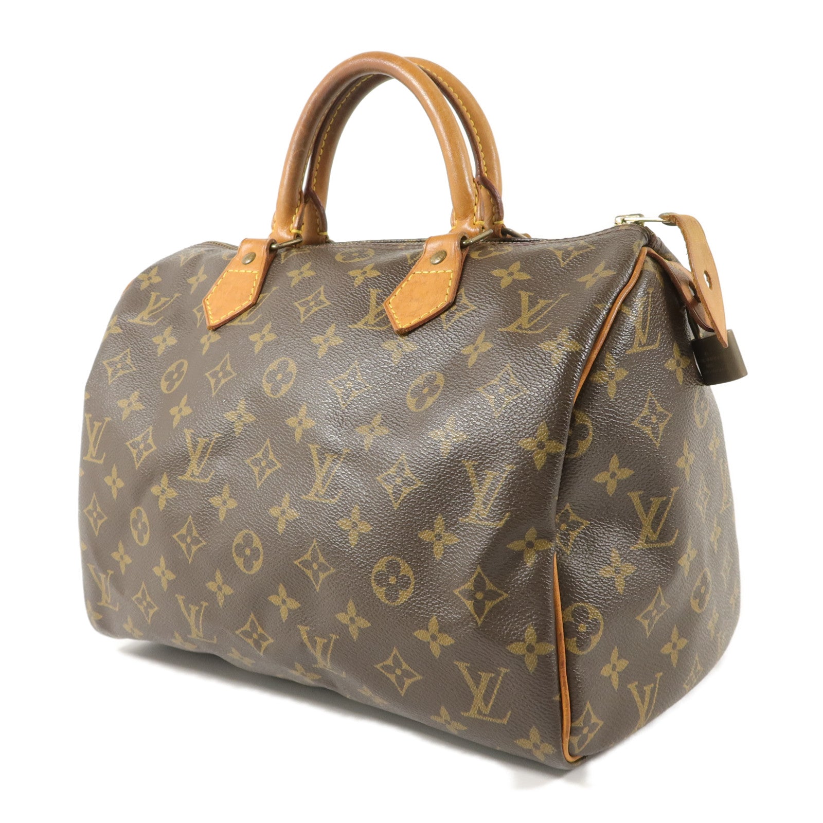 LOUIS VUITTON Monogram Speedy 30金扣手挽袋