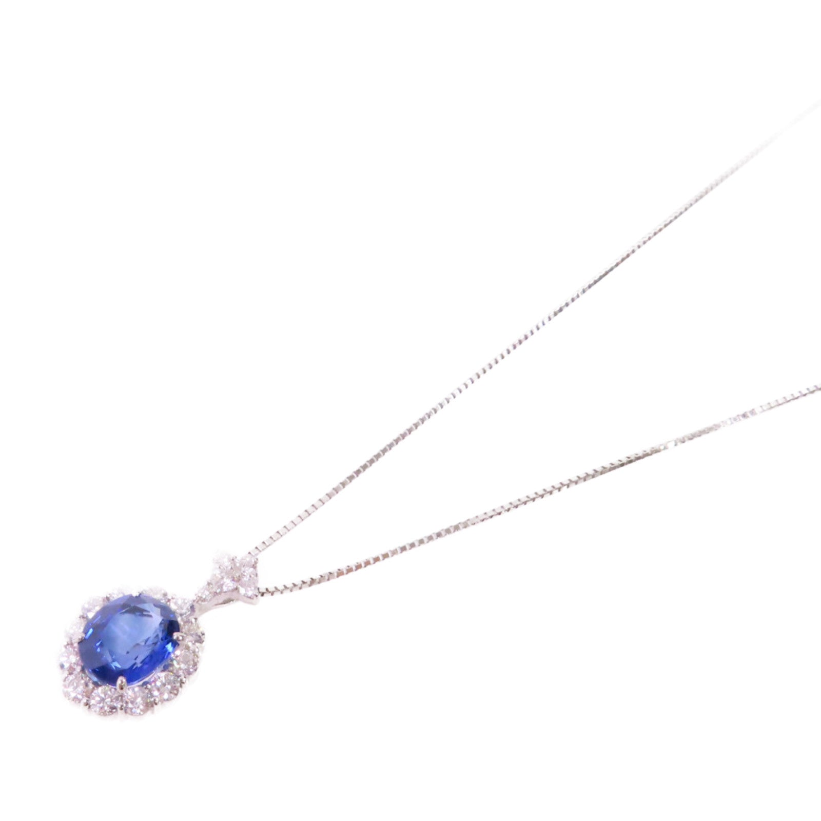 JEWELRY 【激減優惠】PT850鉑金/2.13ct藍寶石/0.60ct鑽石