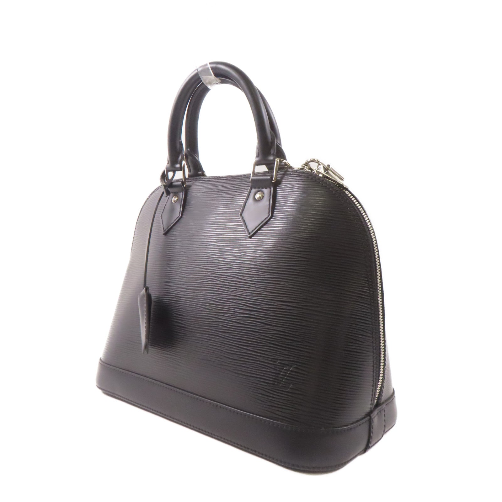 LOUIS VUITTON Epi Alma PM銀扣手挽袋黑色