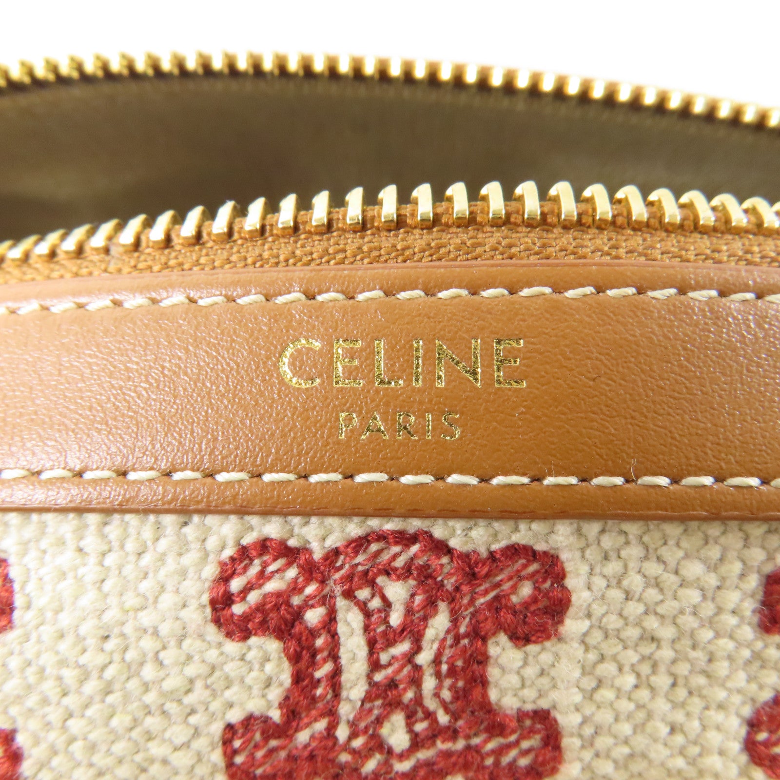 CELINE 帆布2 Way Shoulder金扣手挽肩背兩用袋