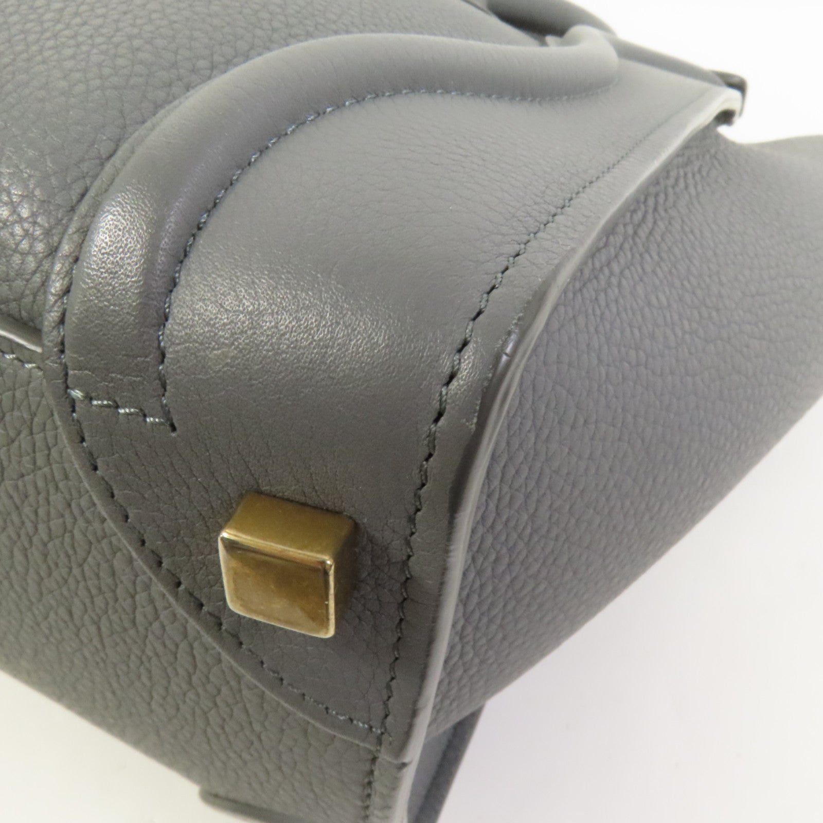 CELINE 牛皮皮革Micro Luggage金扣手挽袋