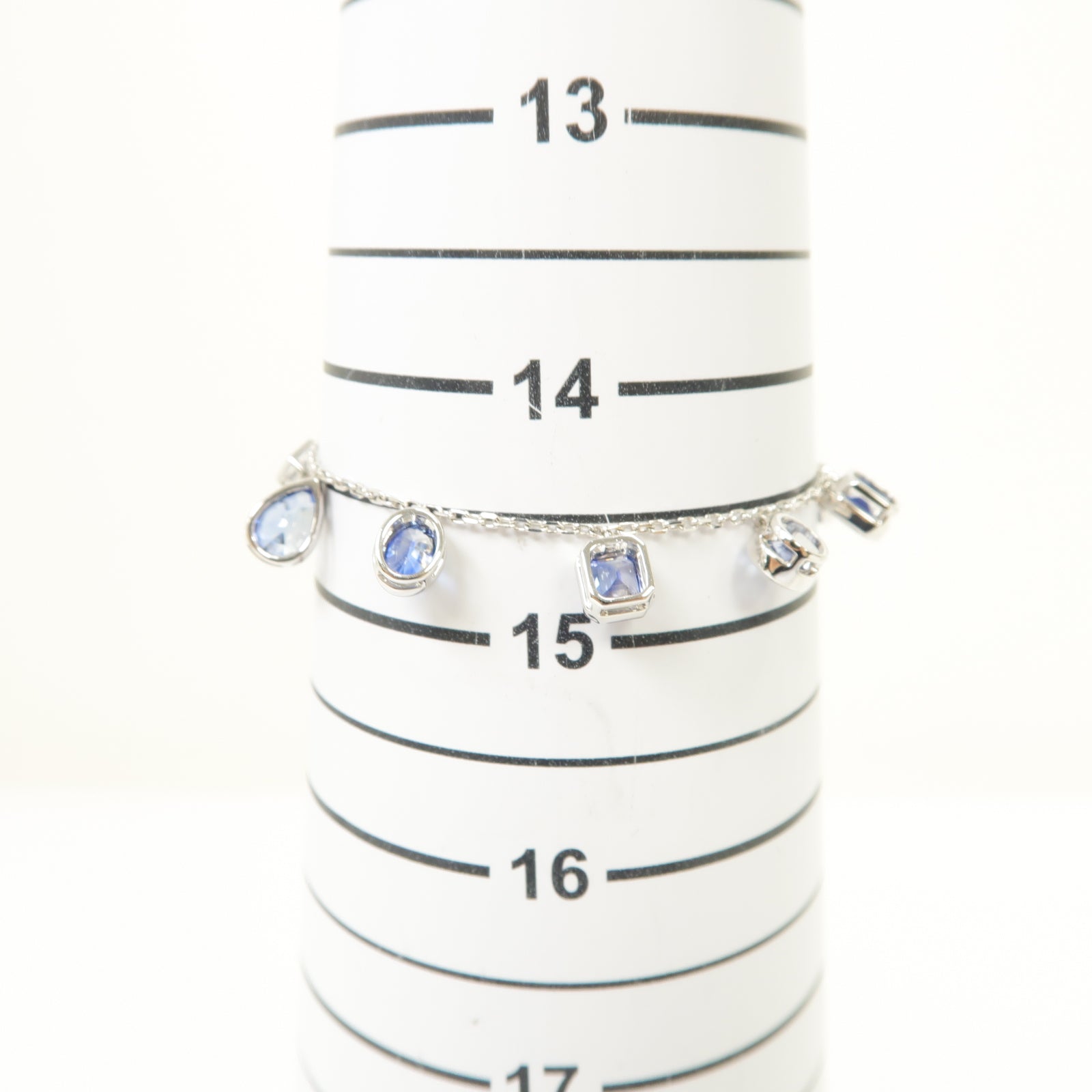 JEWELRY 18K白金Sapphire Bracelet 6.25ct藍寶石手鏈