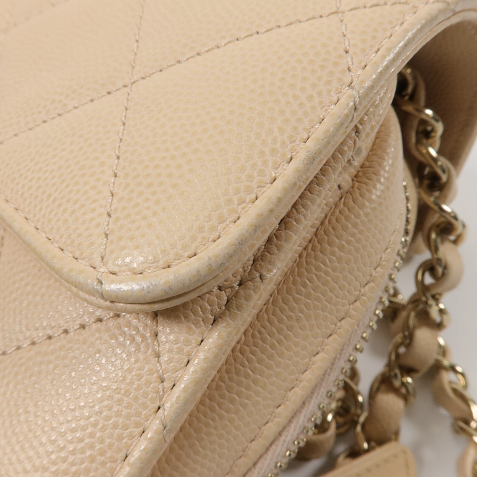 CHANEL 牛皮皮革Mini Flap Bag鏈帶肩背袋