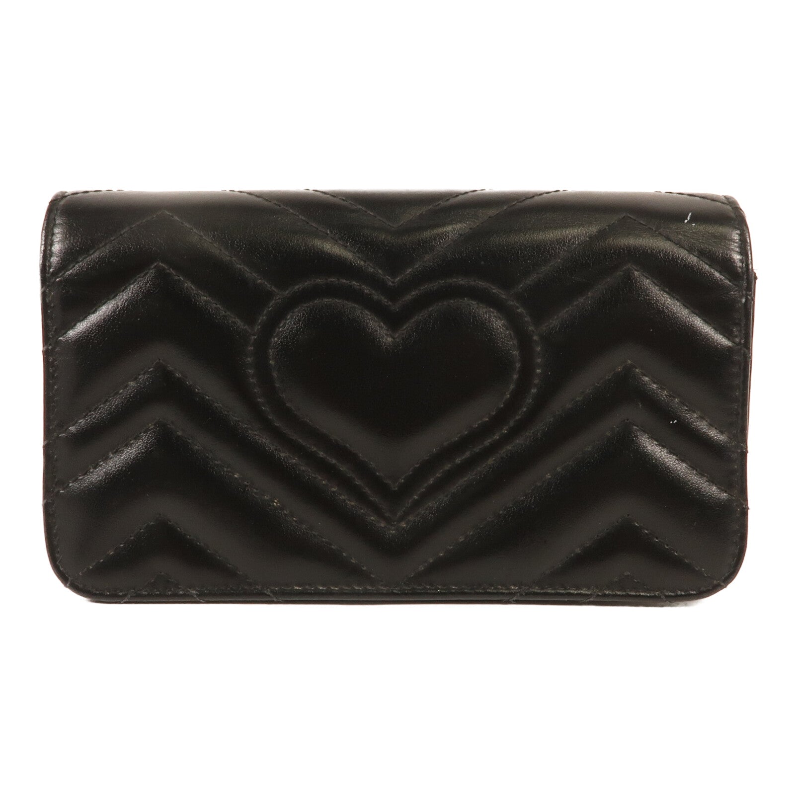 GUCCI 牛皮皮革GG Marmont Mini Bag金扣鏈帶肩背袋