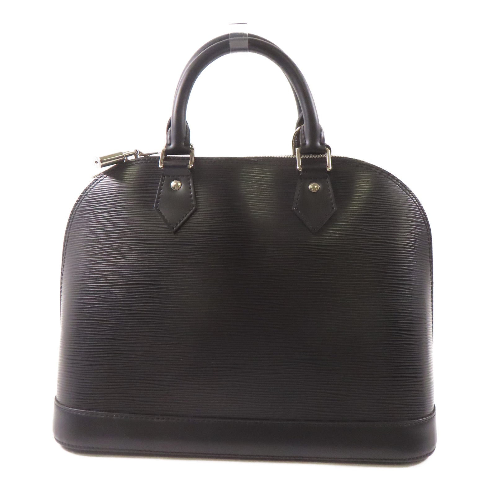 LOUIS VUITTON Epi Alma PM銀扣手挽袋黑色