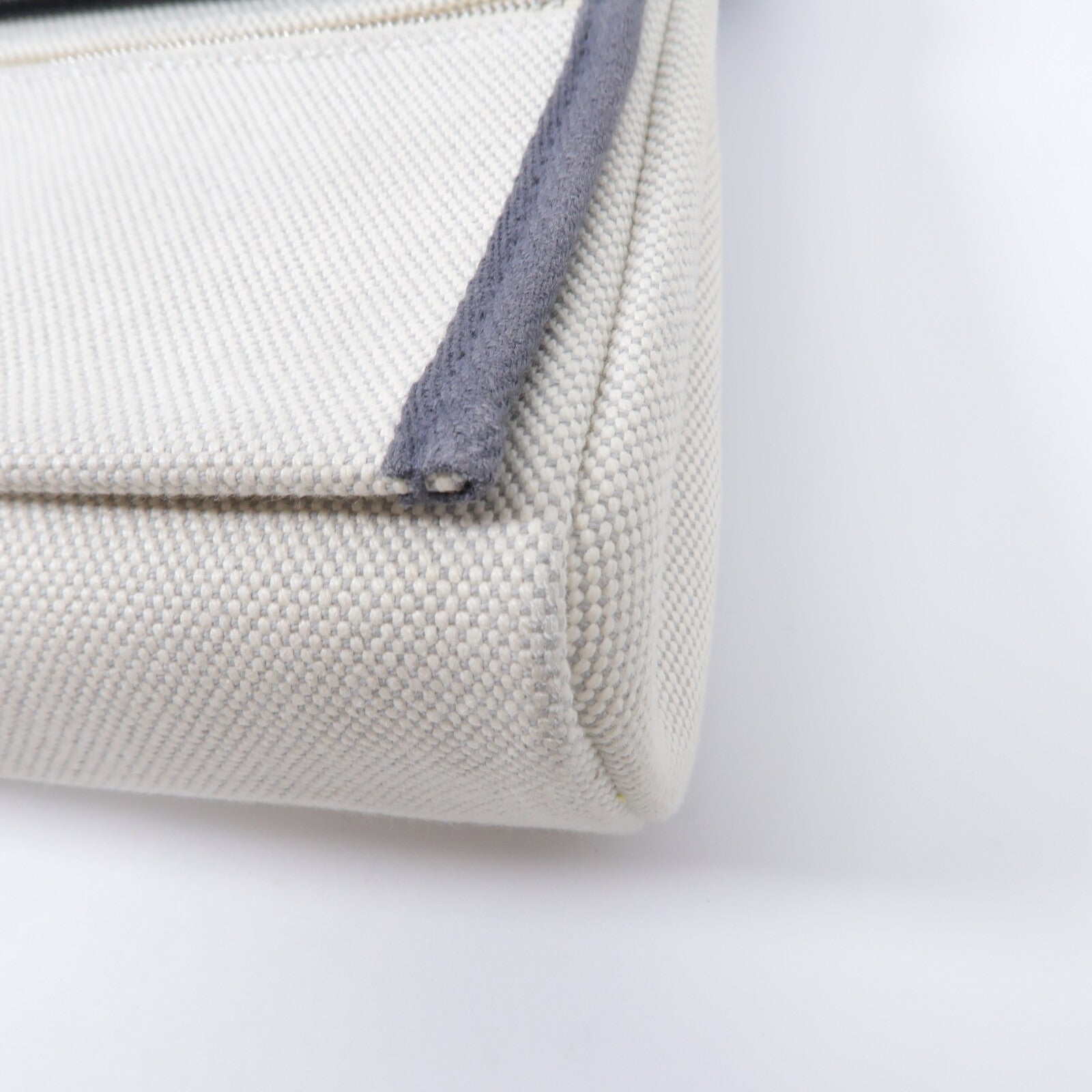 HERMES 帆布Mini Herbag肩背袋Ardoise/Beige